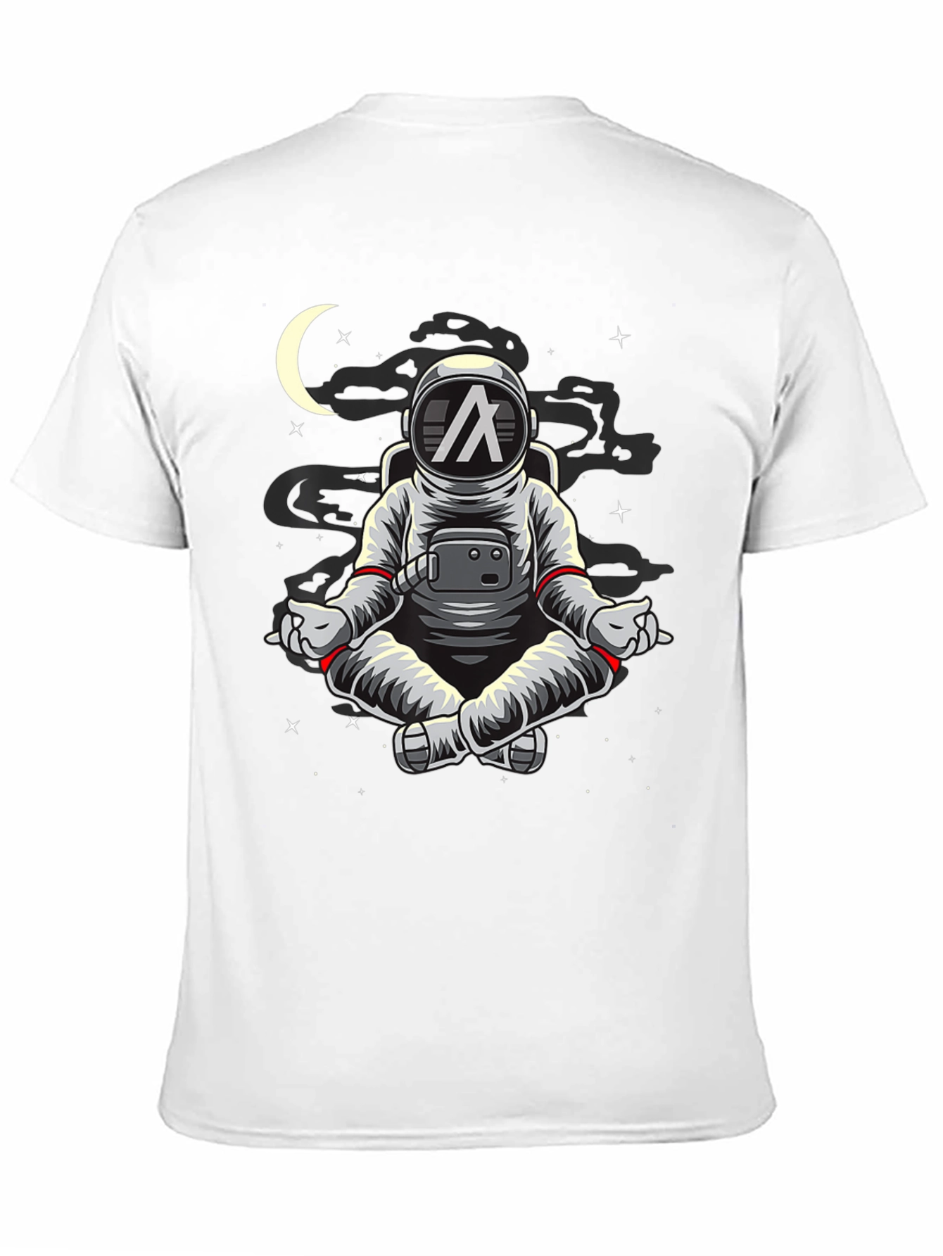 Astronaut Meditating T-Shirt - Space Yoga Design