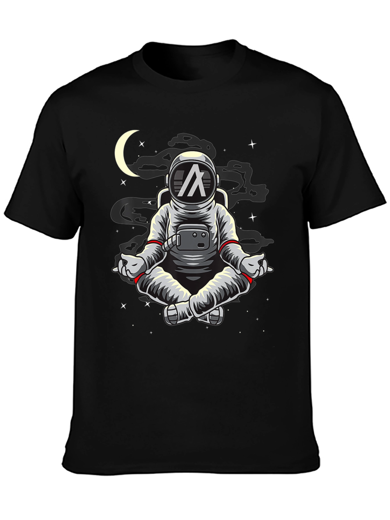 Astronaut Meditating T-Shirt - Space Yoga Design