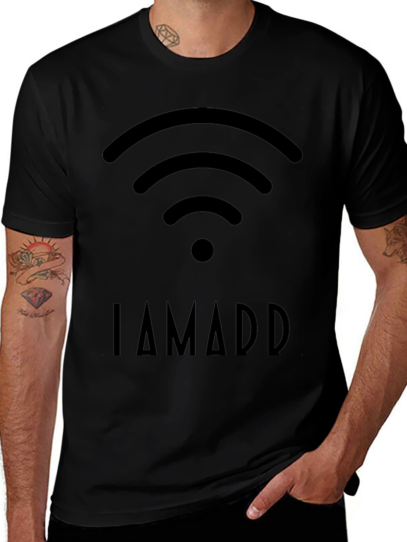 I AM ADD WiFi Humor T-Shirt - Black