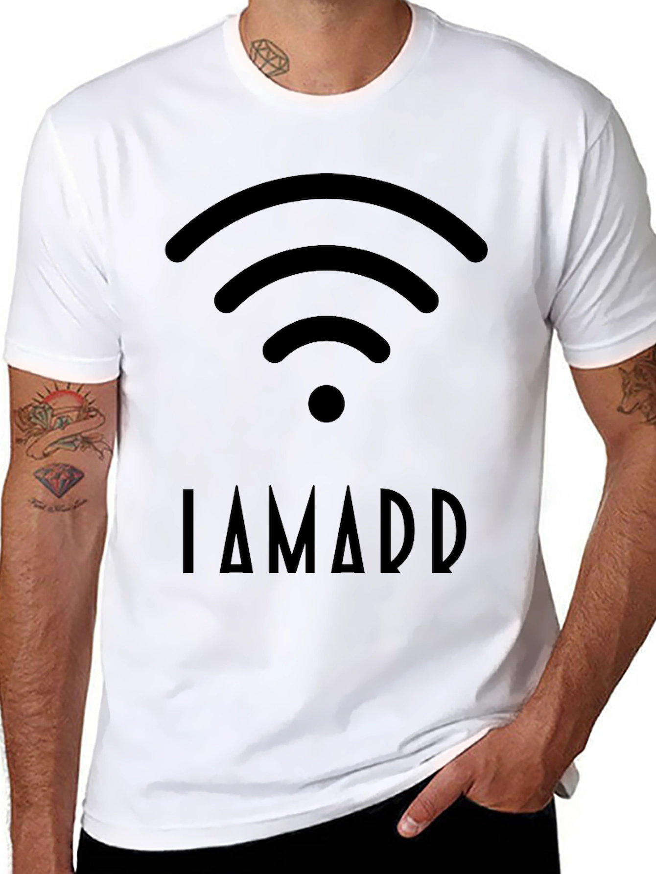 I AM ADD WiFi Humor T-Shirt - Black