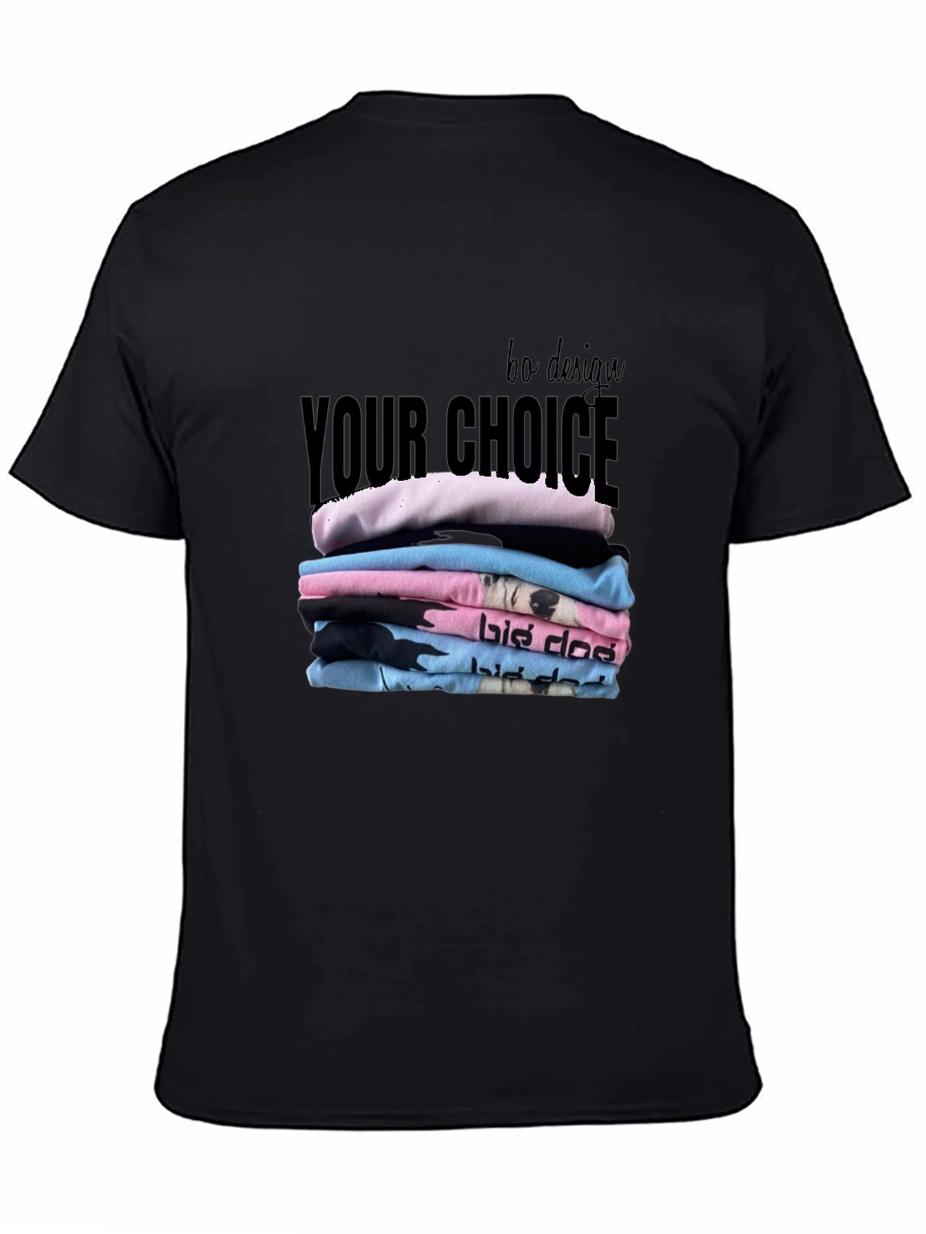 Stylish Black T-Shirt - Your Choice Design