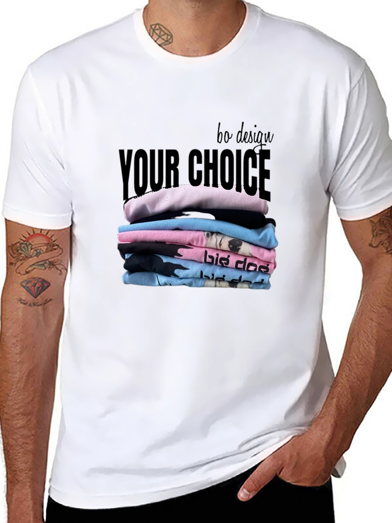 Stylish Black T-Shirt - Your Choice Design