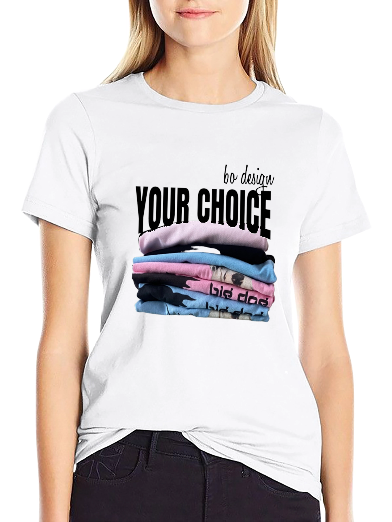 Stylish Black T-Shirt - Your Choice Design