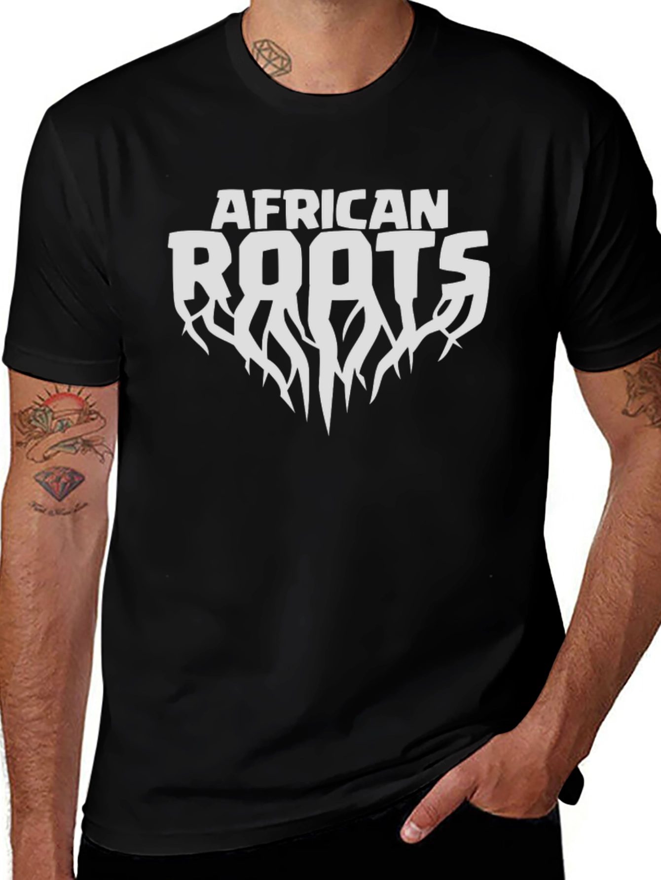 African Roots Black T-Shirt