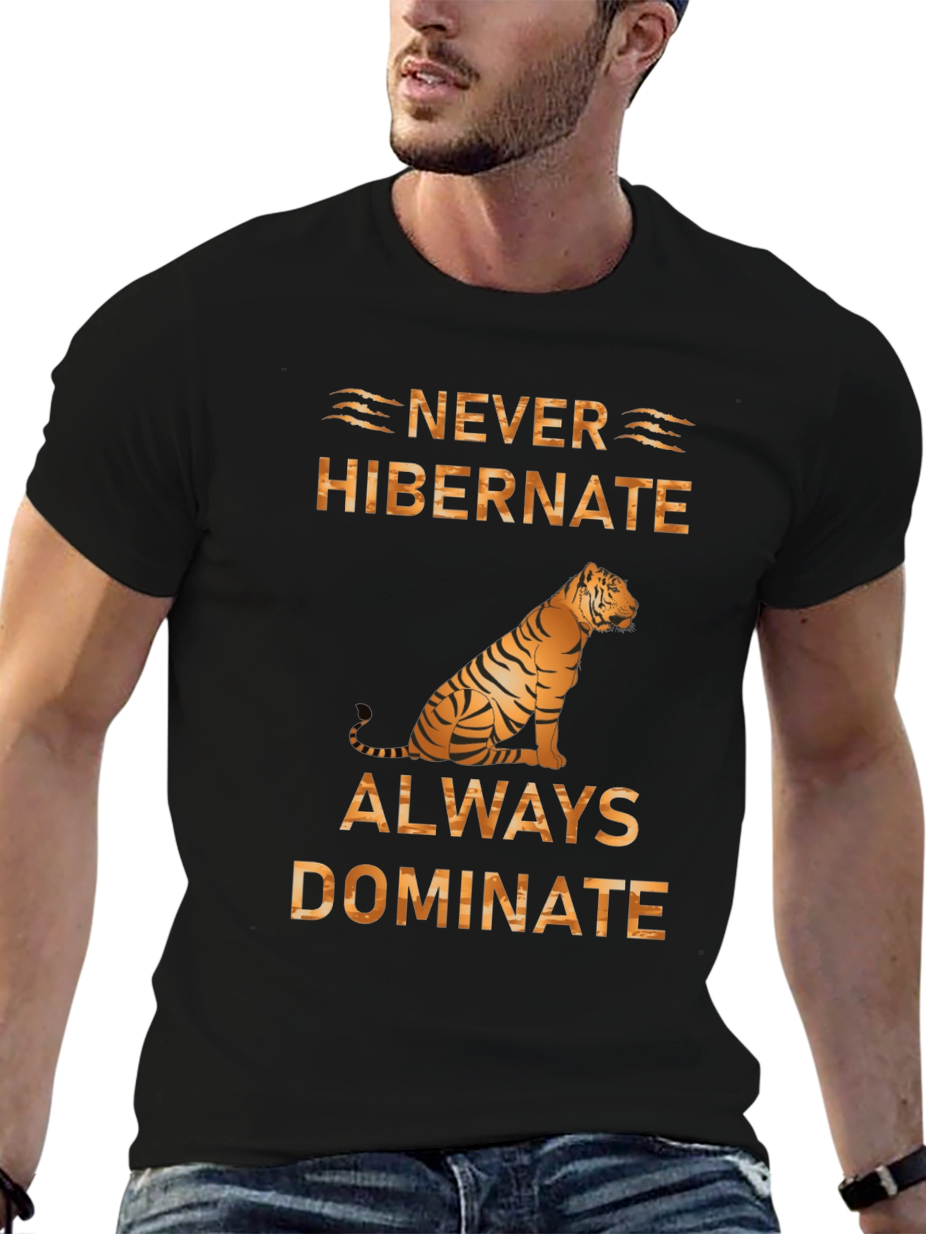 Never Hibernate Tiger Graphic Tee