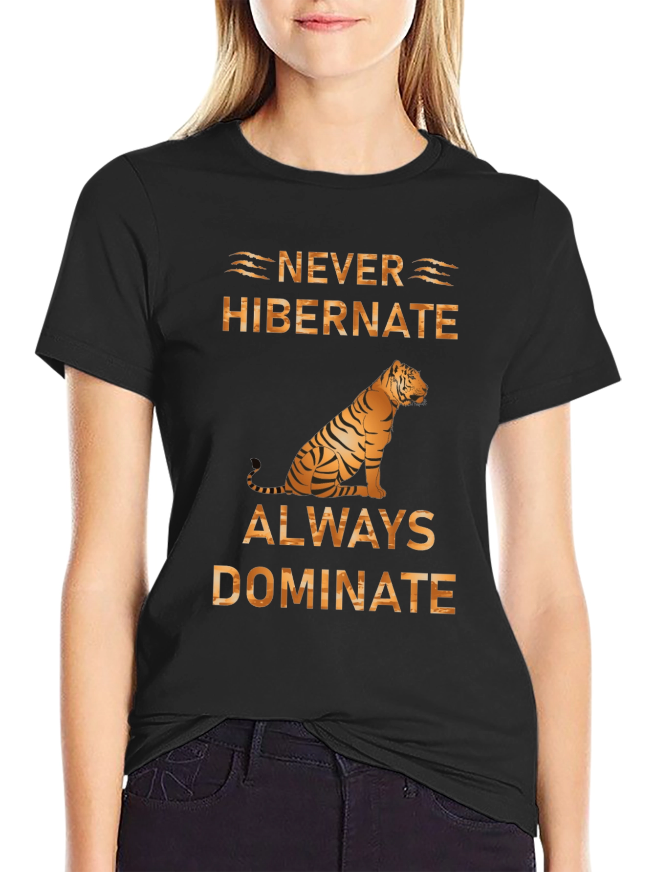 Never Hibernate Tiger Graphic Tee