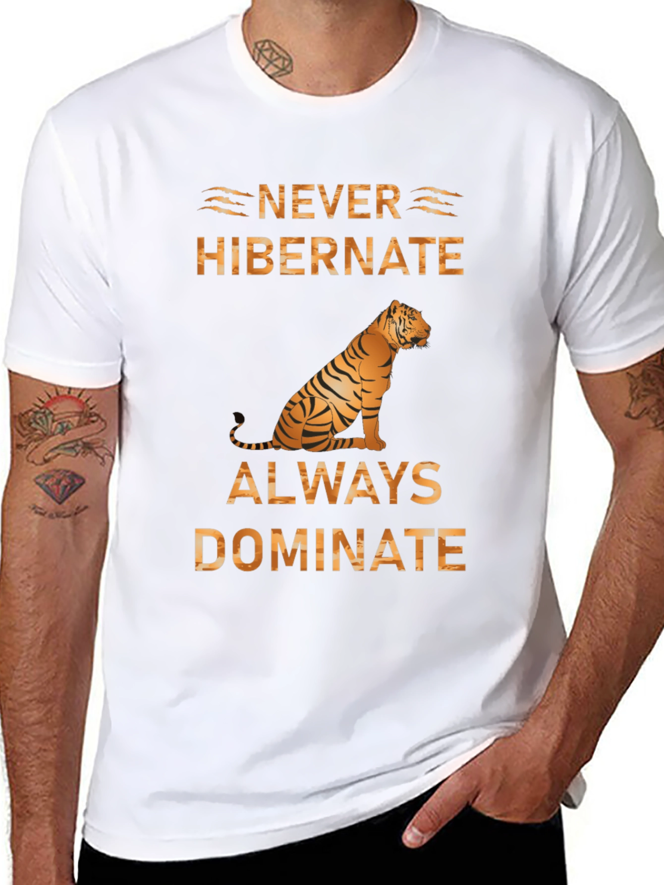 Never Hibernate Tiger Graphic Tee