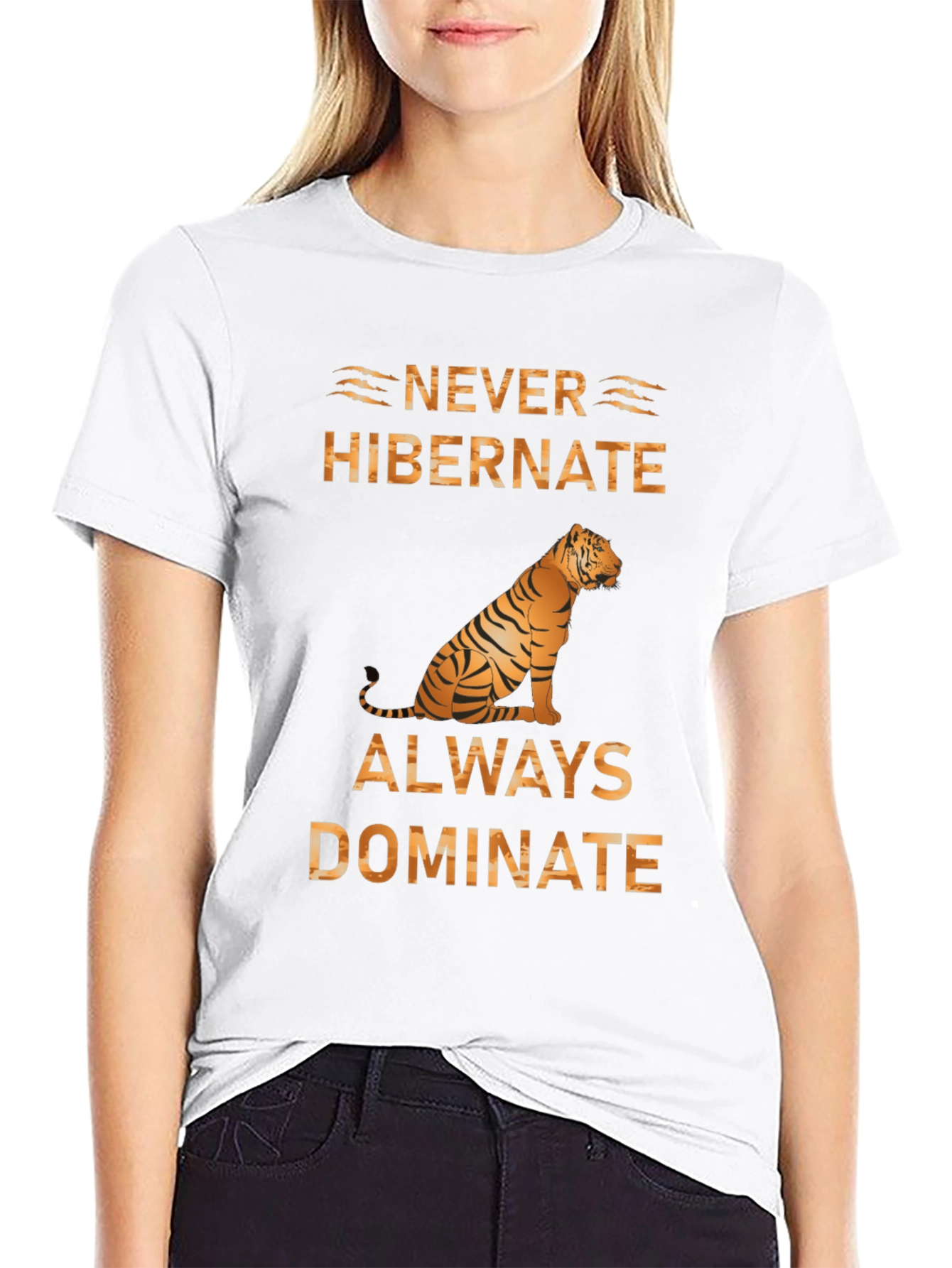 Never Hibernate Tiger Graphic Tee