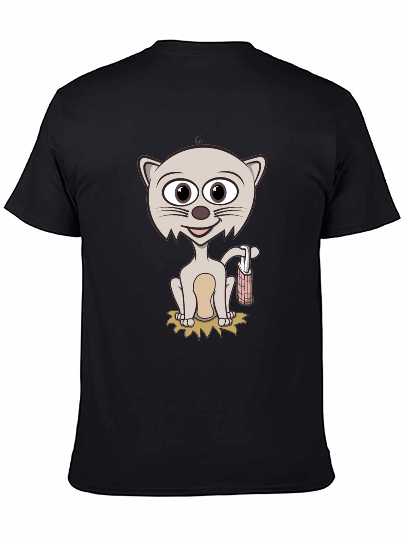 Cartoon Cat T-Shirt - Novelty Graphic Tee