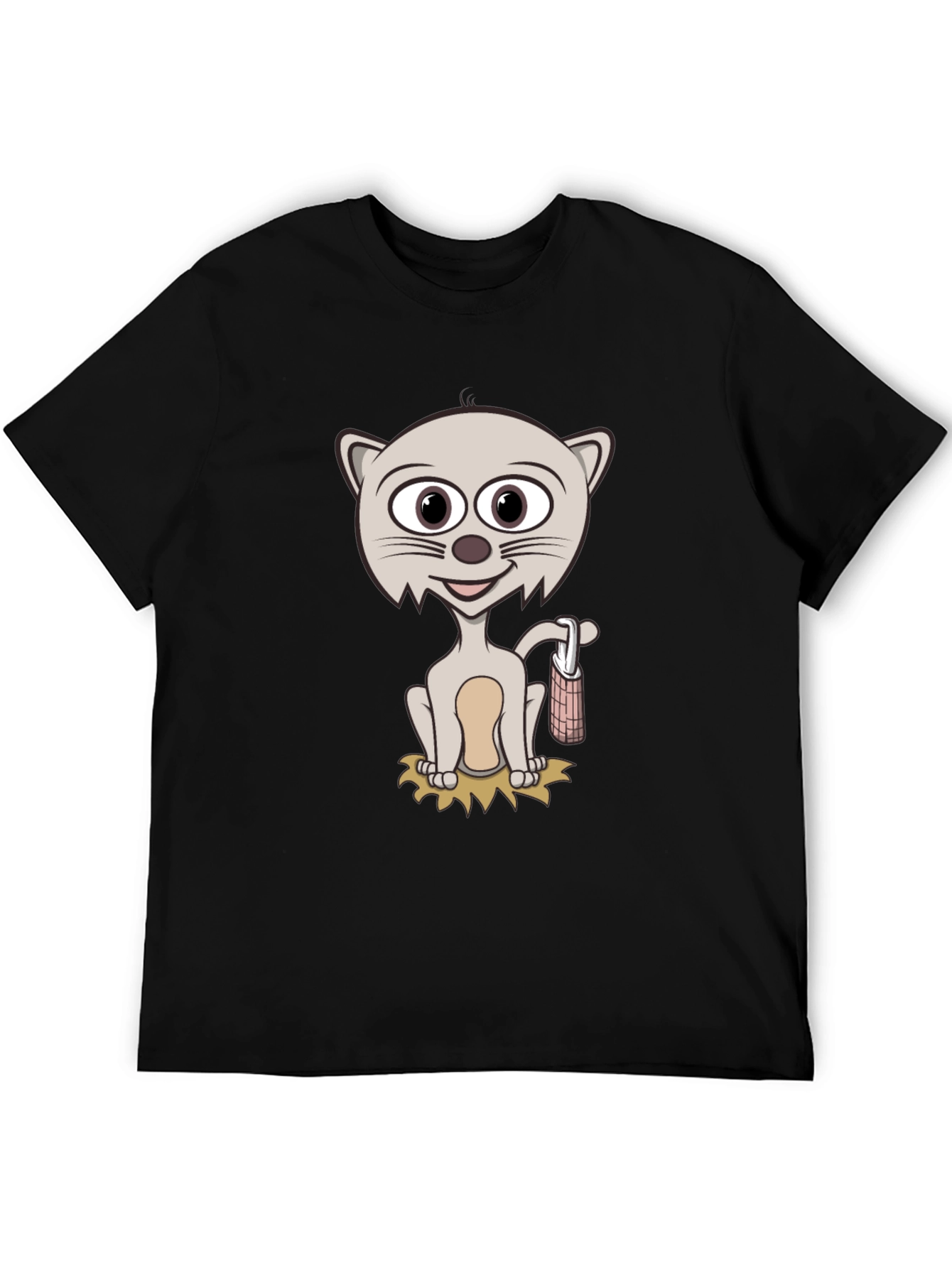 Cartoon Cat T-Shirt - Novelty Graphic Tee