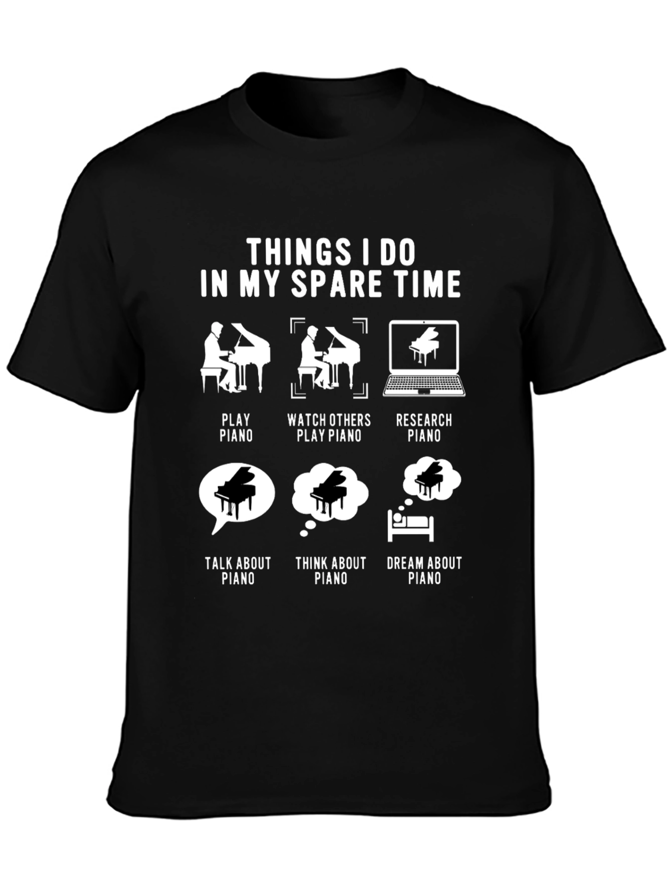 Piano Lover Spare Time T-Shirt