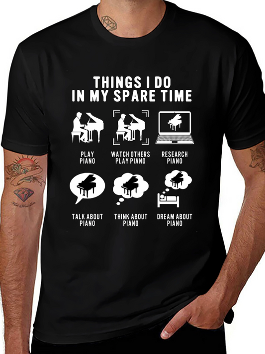 Piano Lover Spare Time T-Shirt