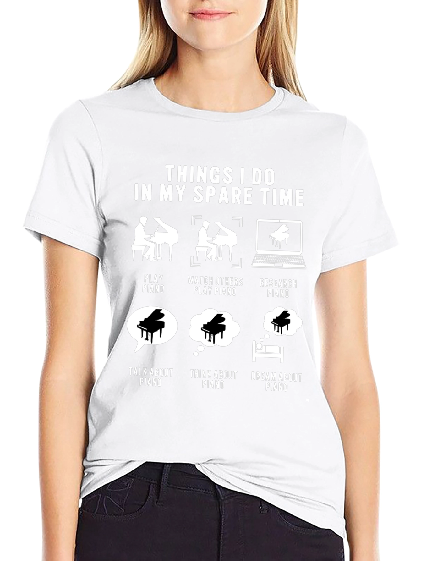 Piano Lover Spare Time T-Shirt