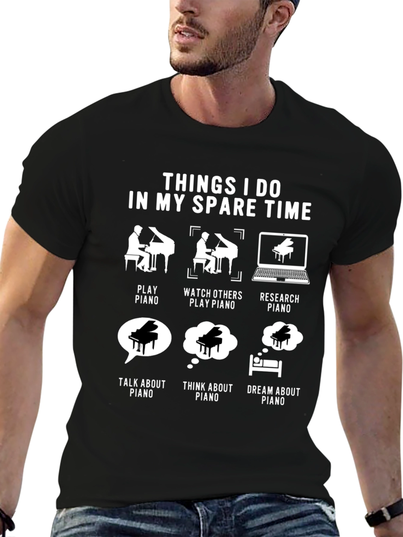 Piano Lover Spare Time T-Shirt