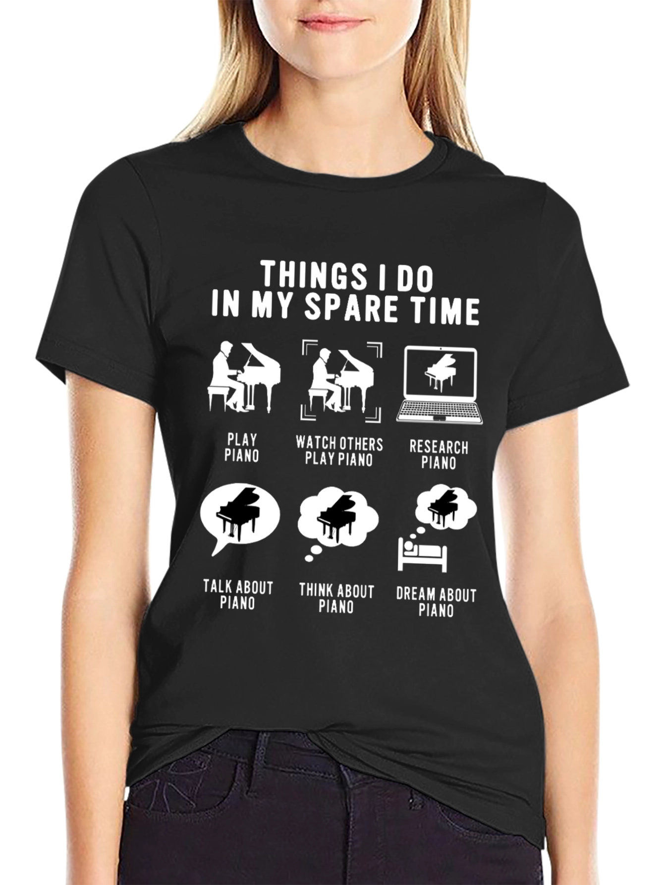 Piano Lover Spare Time T-Shirt