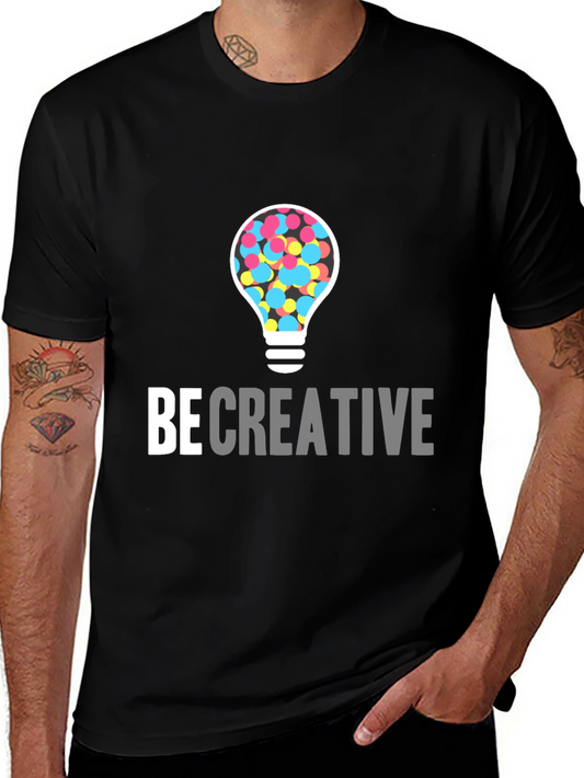 Be Creative Light Bulb Graphic Tee - Black