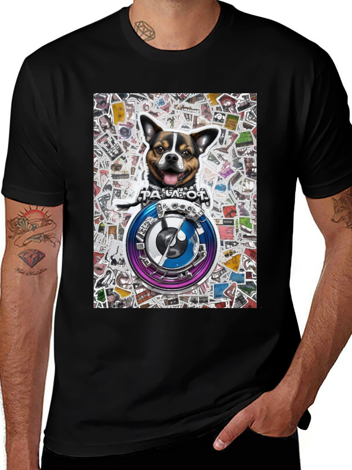 Dog Logo Graphic Tee - Stylish & Unique
