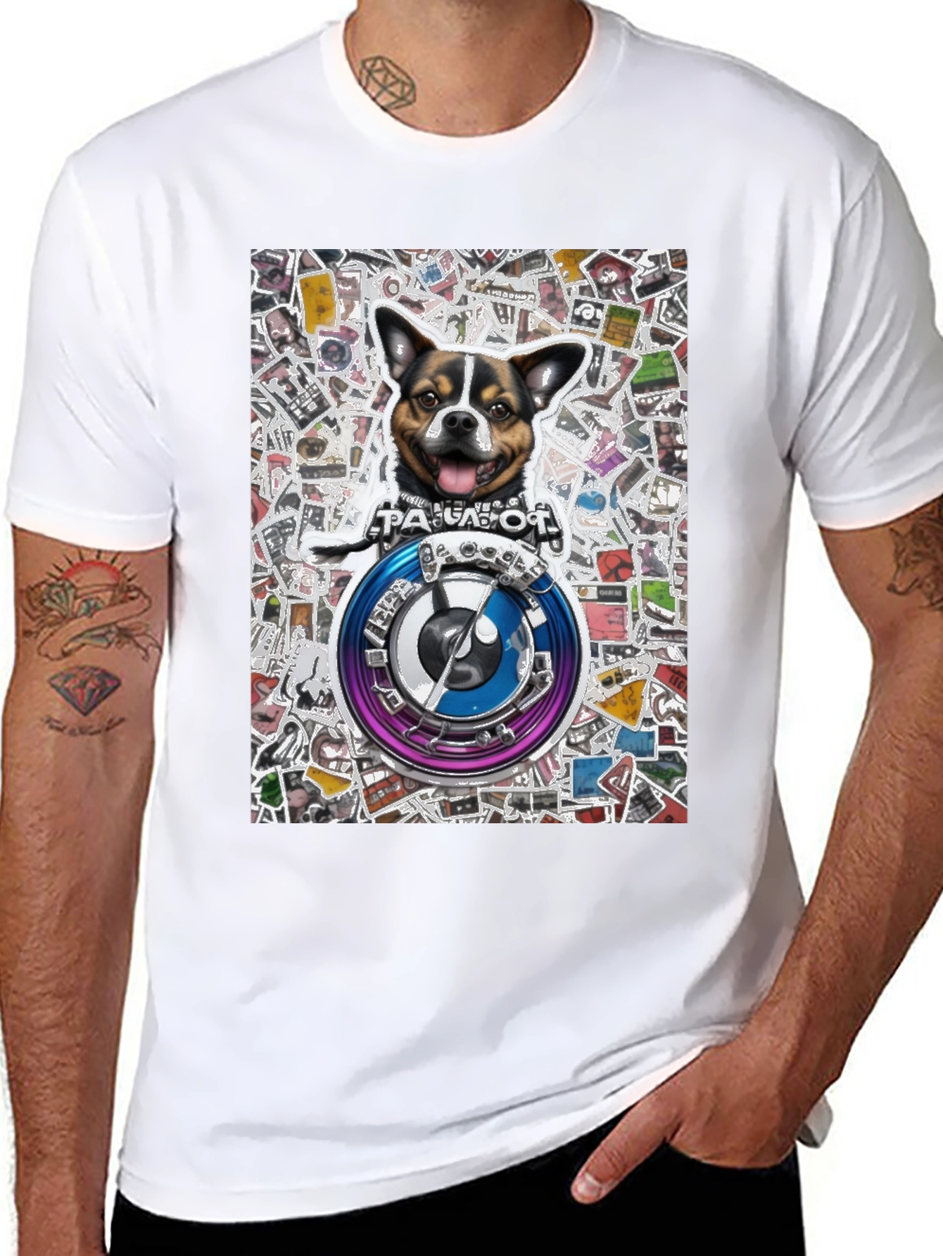 Dog Logo Graphic Tee - Stylish & Unique