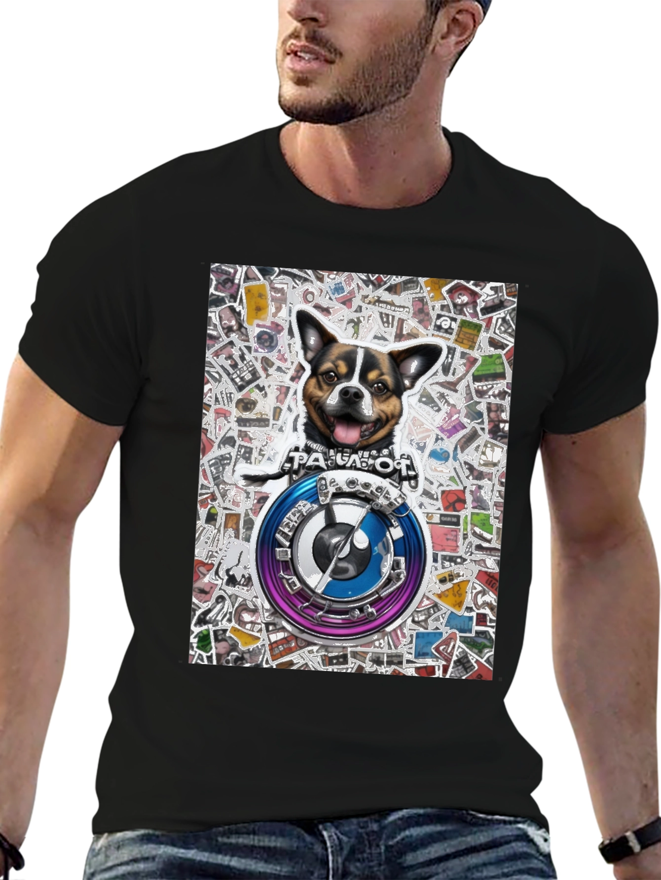 Dog Logo Graphic Tee - Stylish & Unique