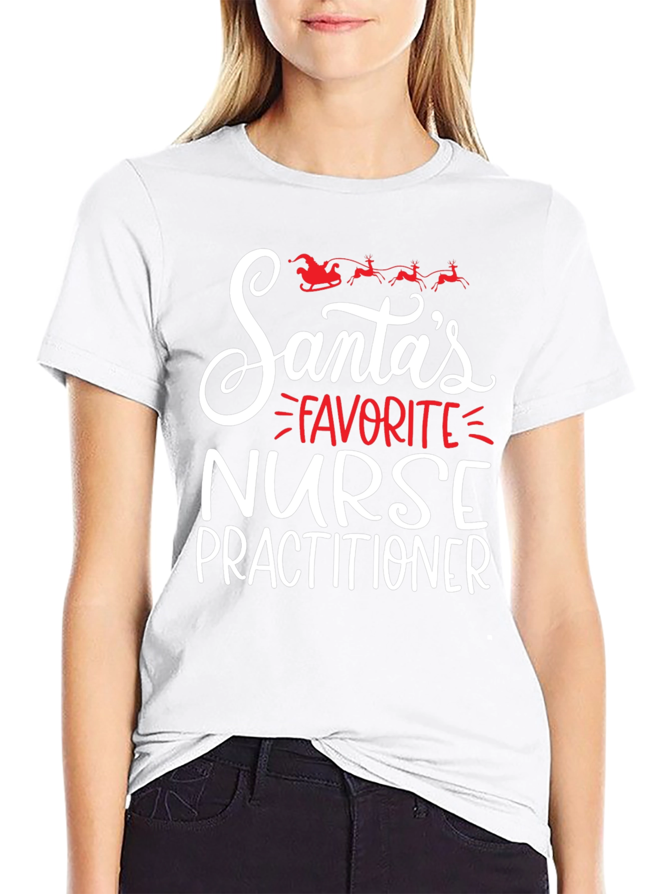 Santas Favorite Nurse Practitioner T-Shirt