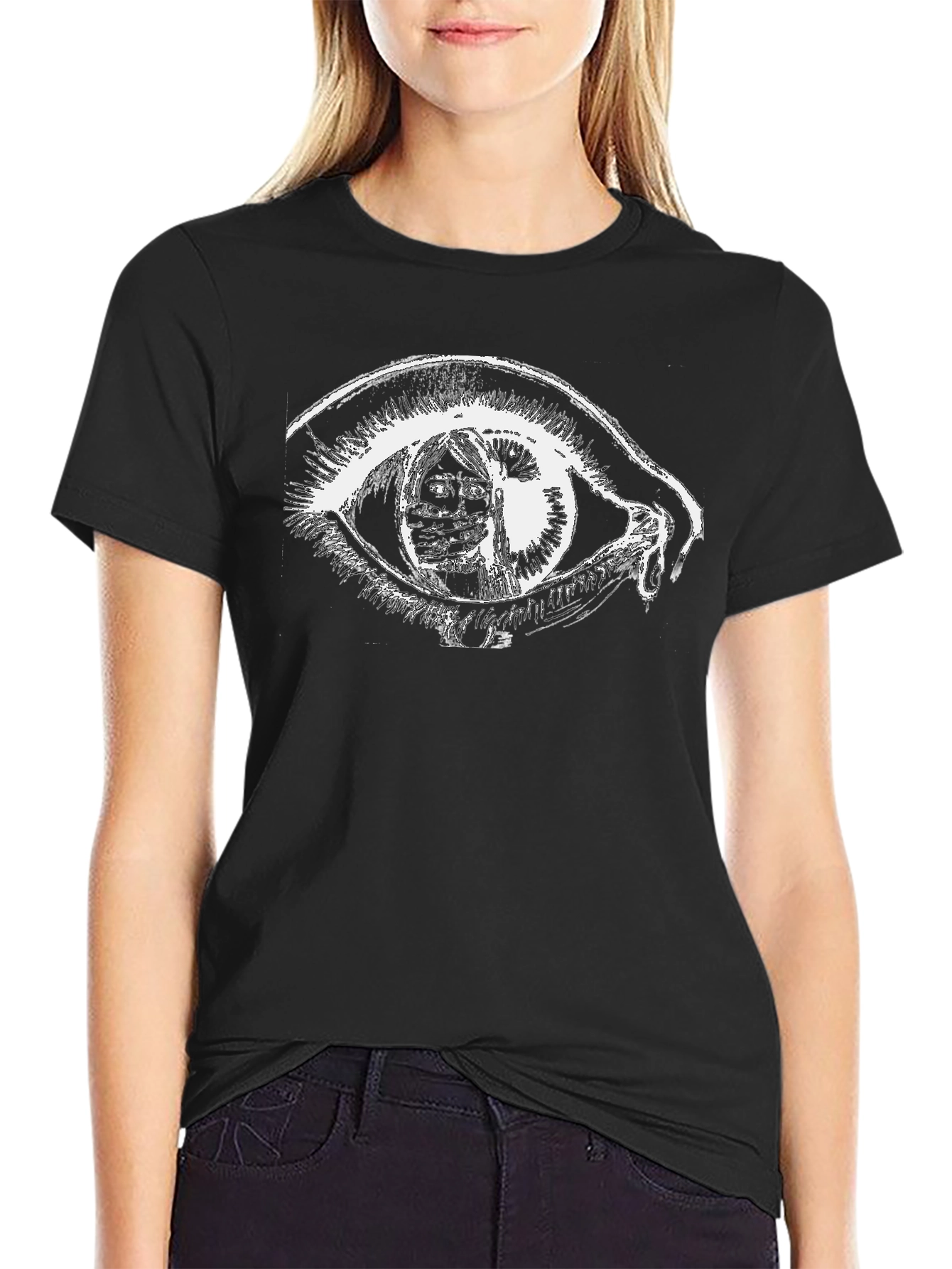 Eye Graphic Black T-Shirt