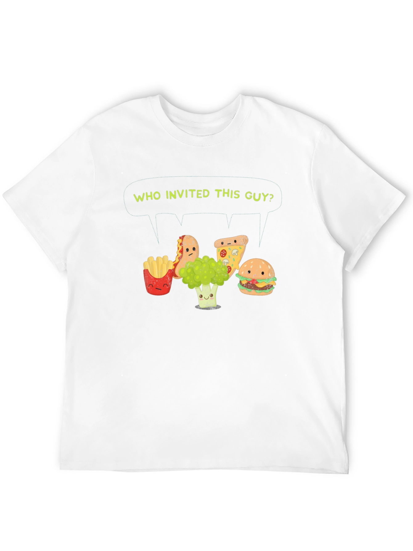 Funny Broccoli T-Shirt - Who Invited This Guy