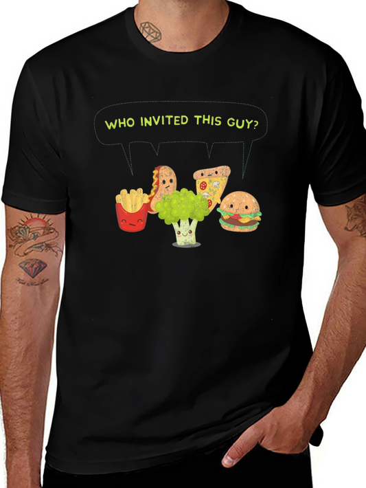 Funny Broccoli T-Shirt - Who Invited This Guy