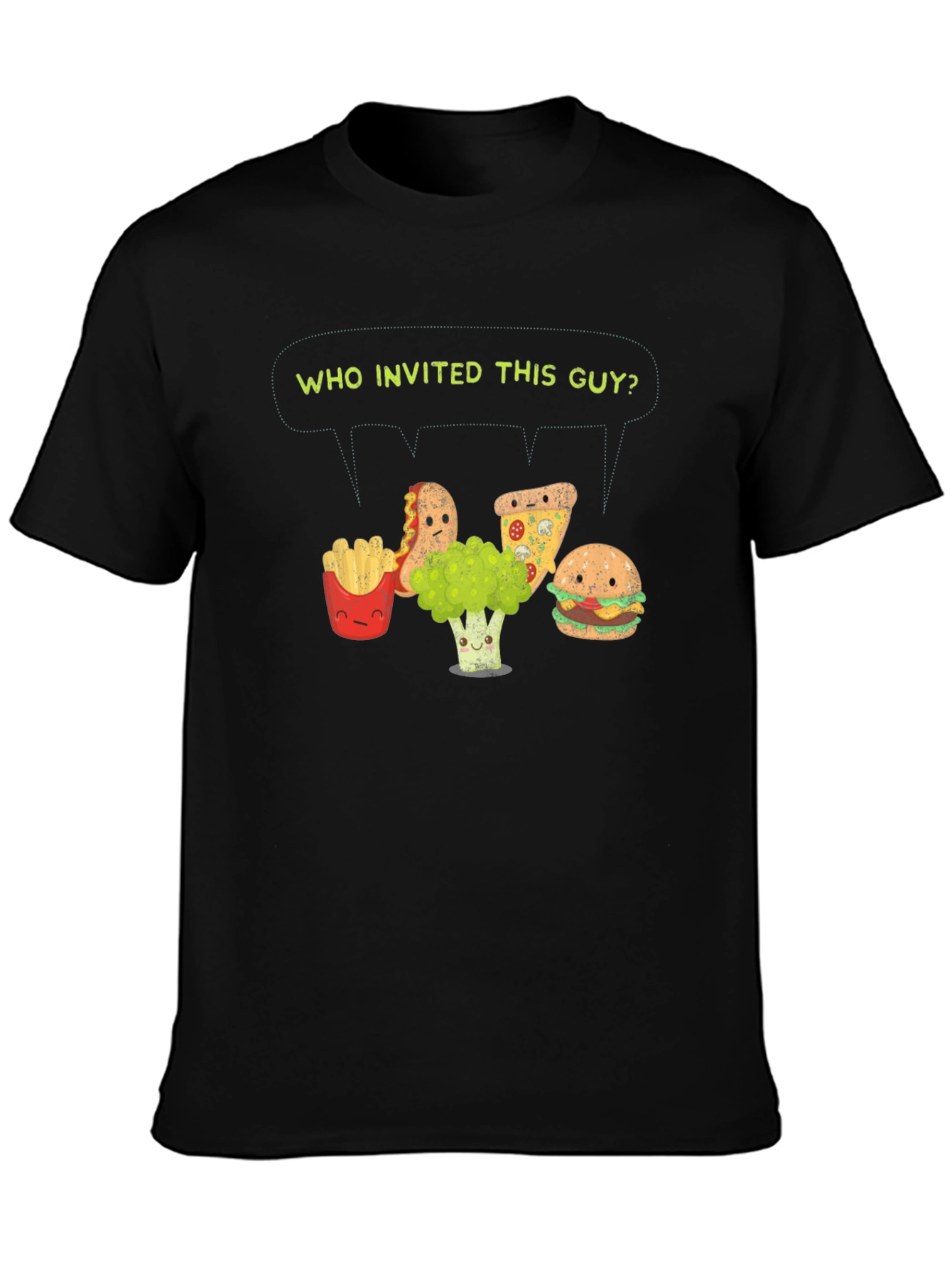 Funny Broccoli T-Shirt - Who Invited This Guy