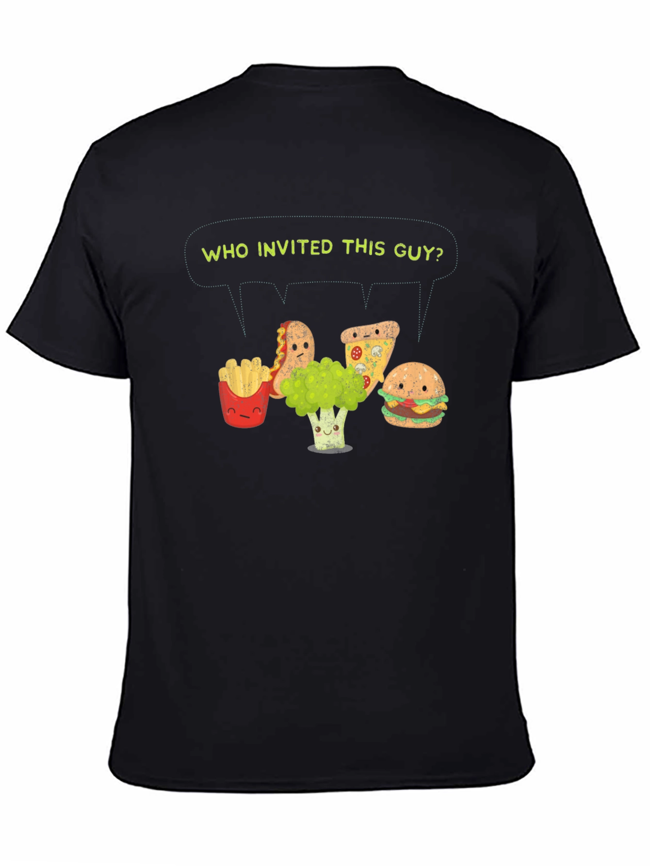 Funny Broccoli T-Shirt - Who Invited This Guy