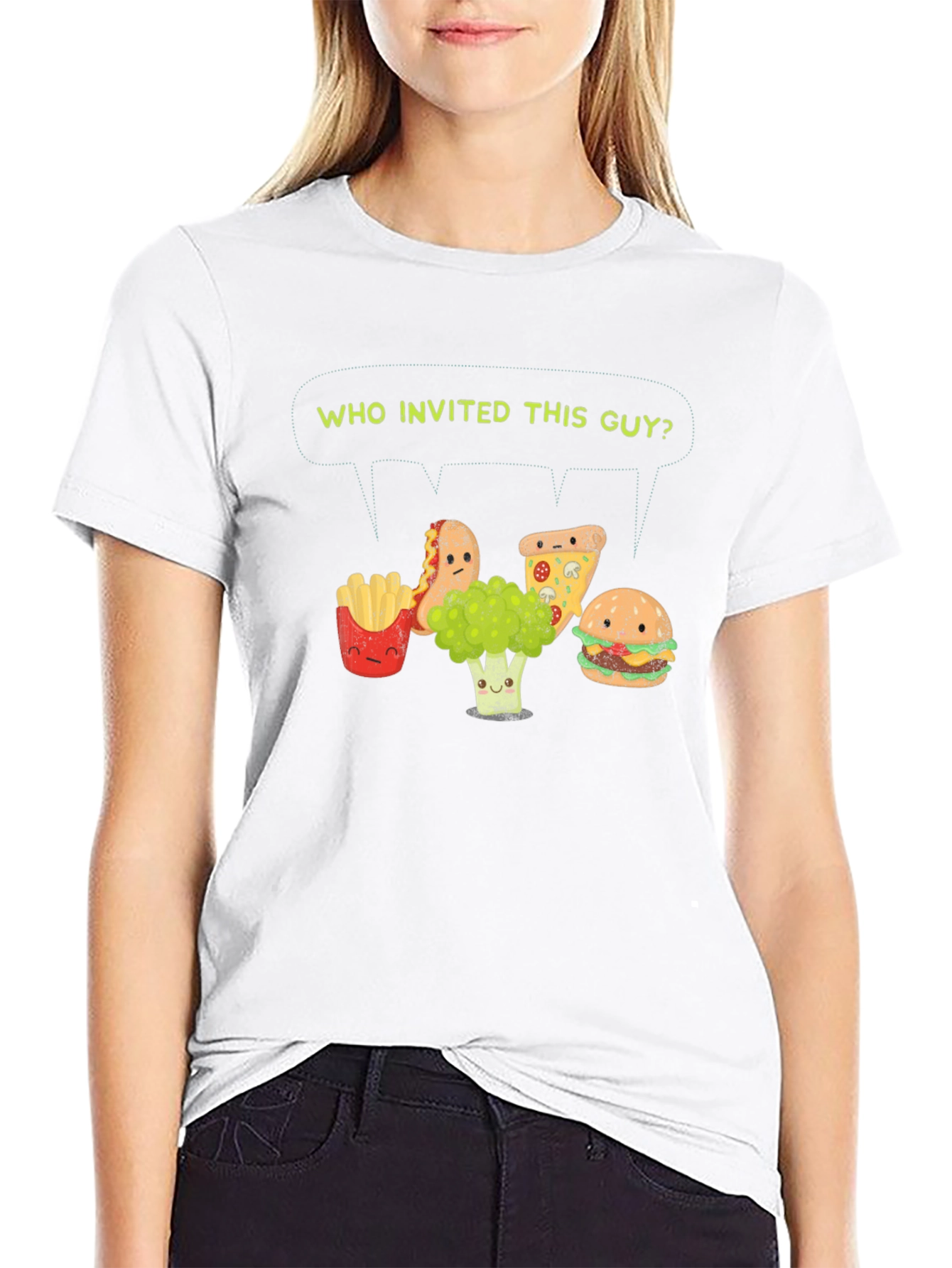 Funny Broccoli T-Shirt - Who Invited This Guy