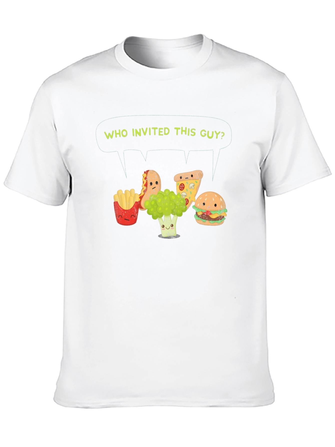 Funny Broccoli T-Shirt - Who Invited This Guy