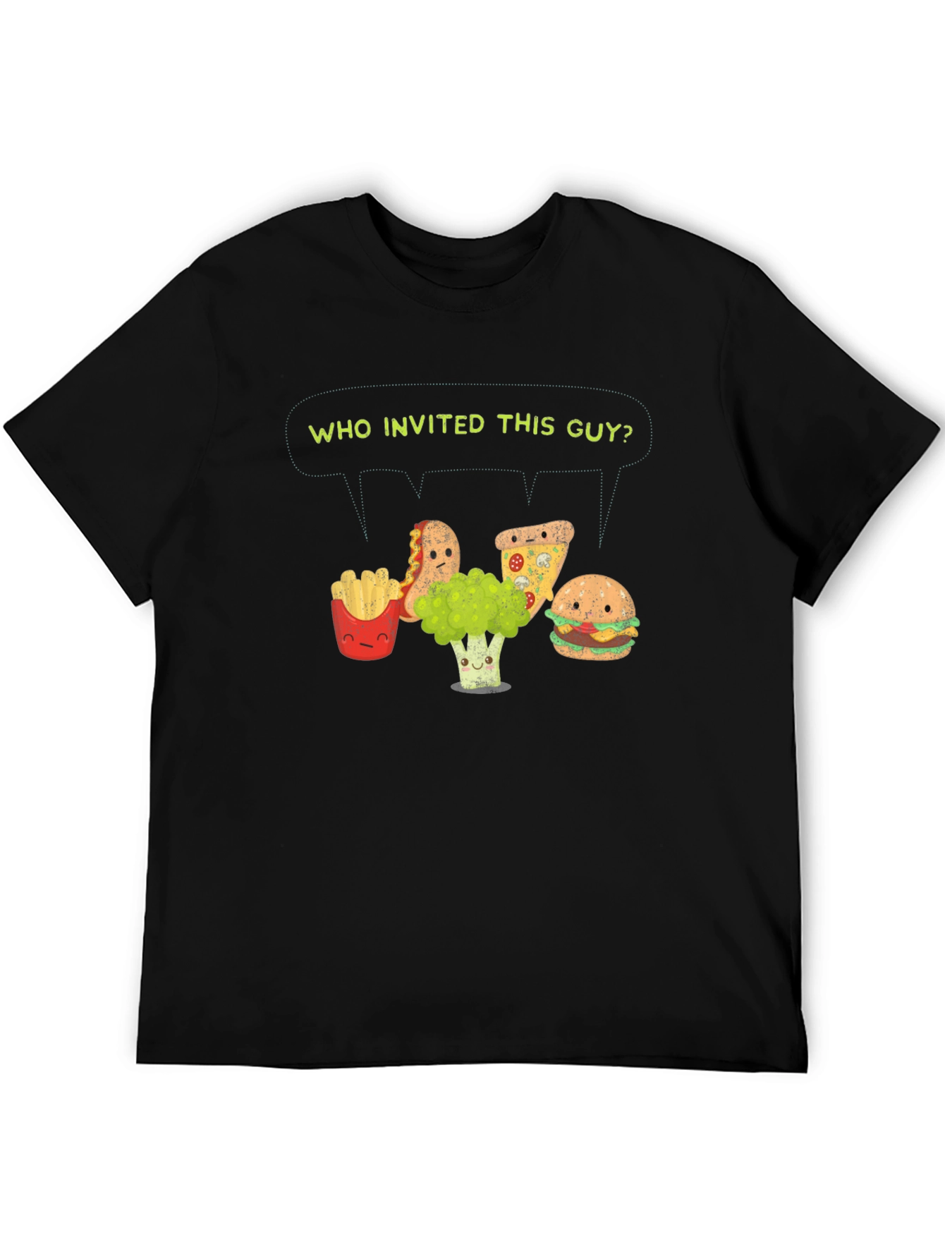 Funny Broccoli T-Shirt - Who Invited This Guy