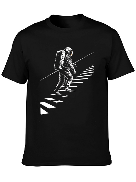 Astronaut Climbing Stairs Graphic Tee