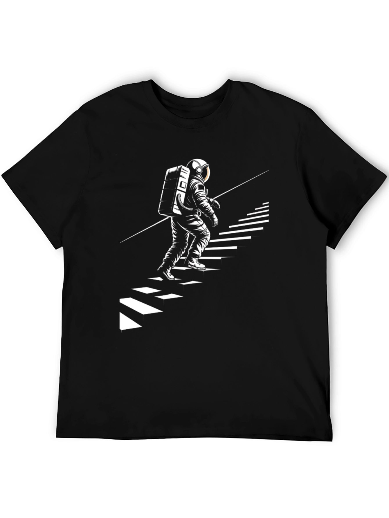 Astronaut Climbing Stairs Graphic Tee