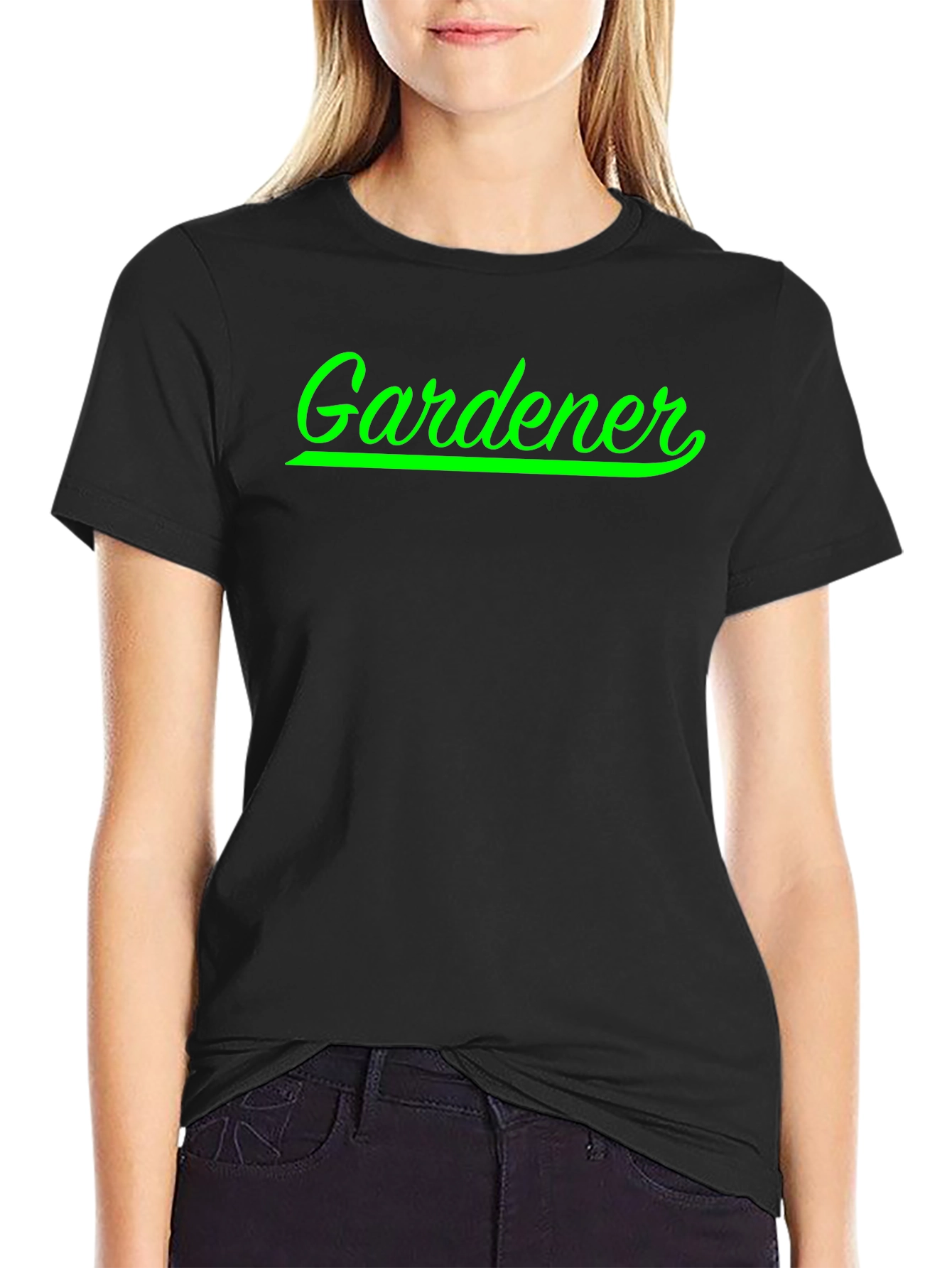 Gardener T-Shirt - Green Script