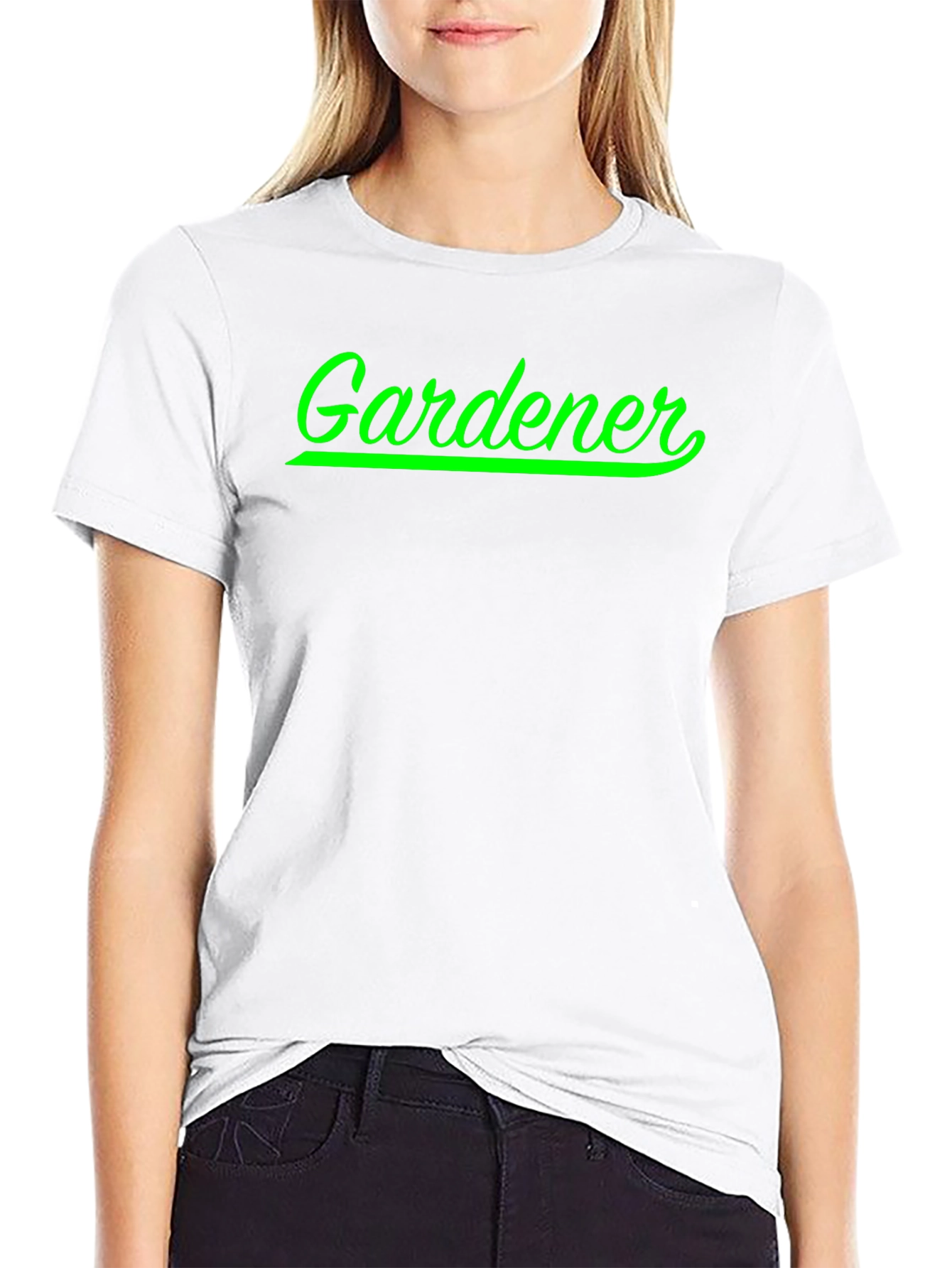 Gardener T-Shirt - Green Script
