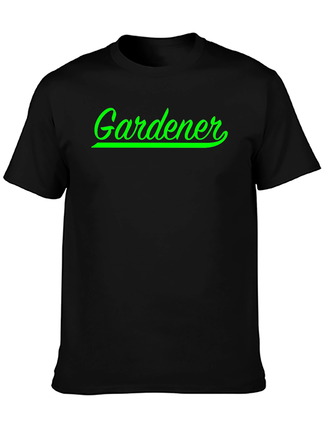 Gardener T-Shirt - Green Script