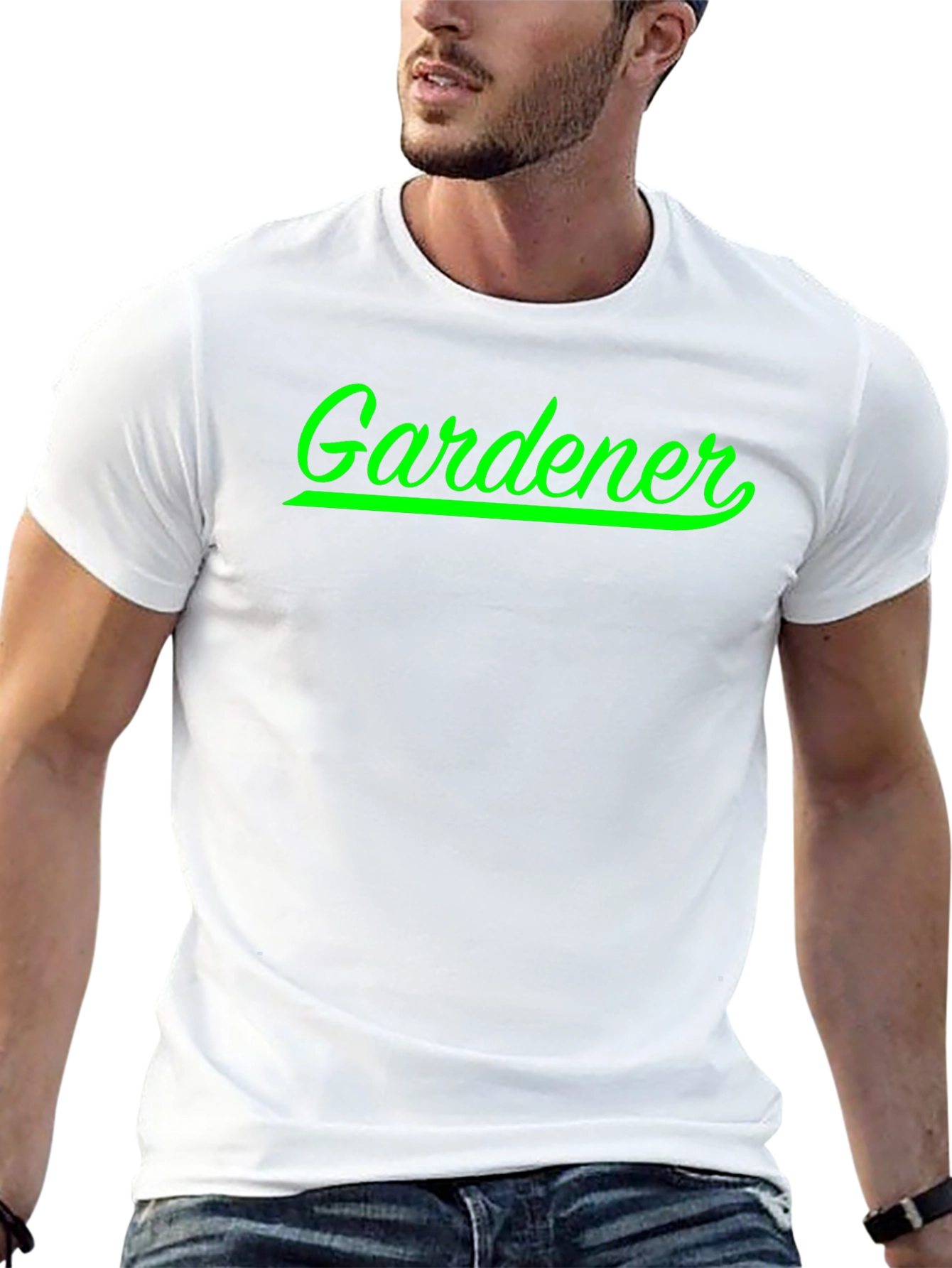 Gardener T-Shirt - Green Script