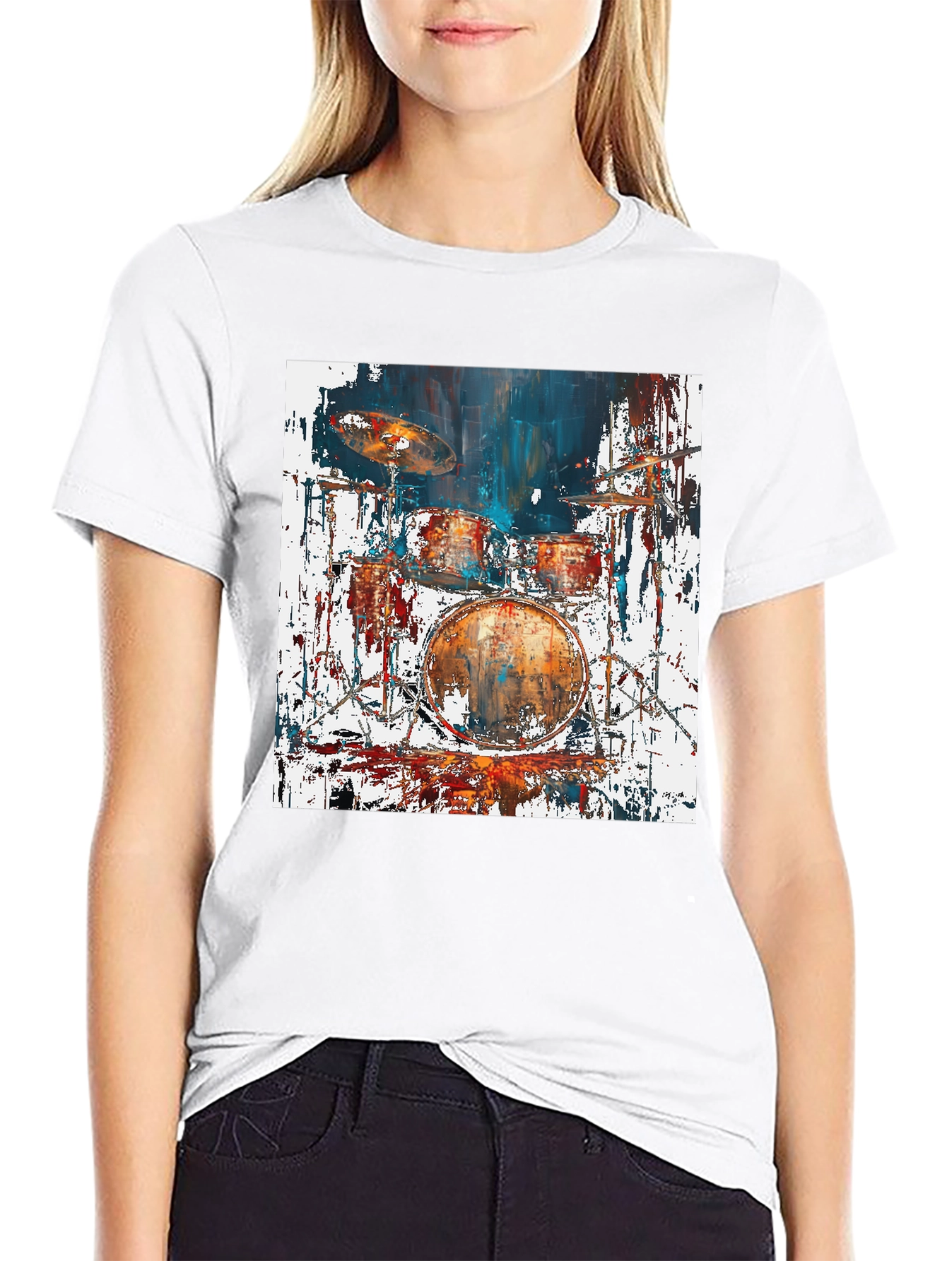 Abstract Drum Set Graphic Tee