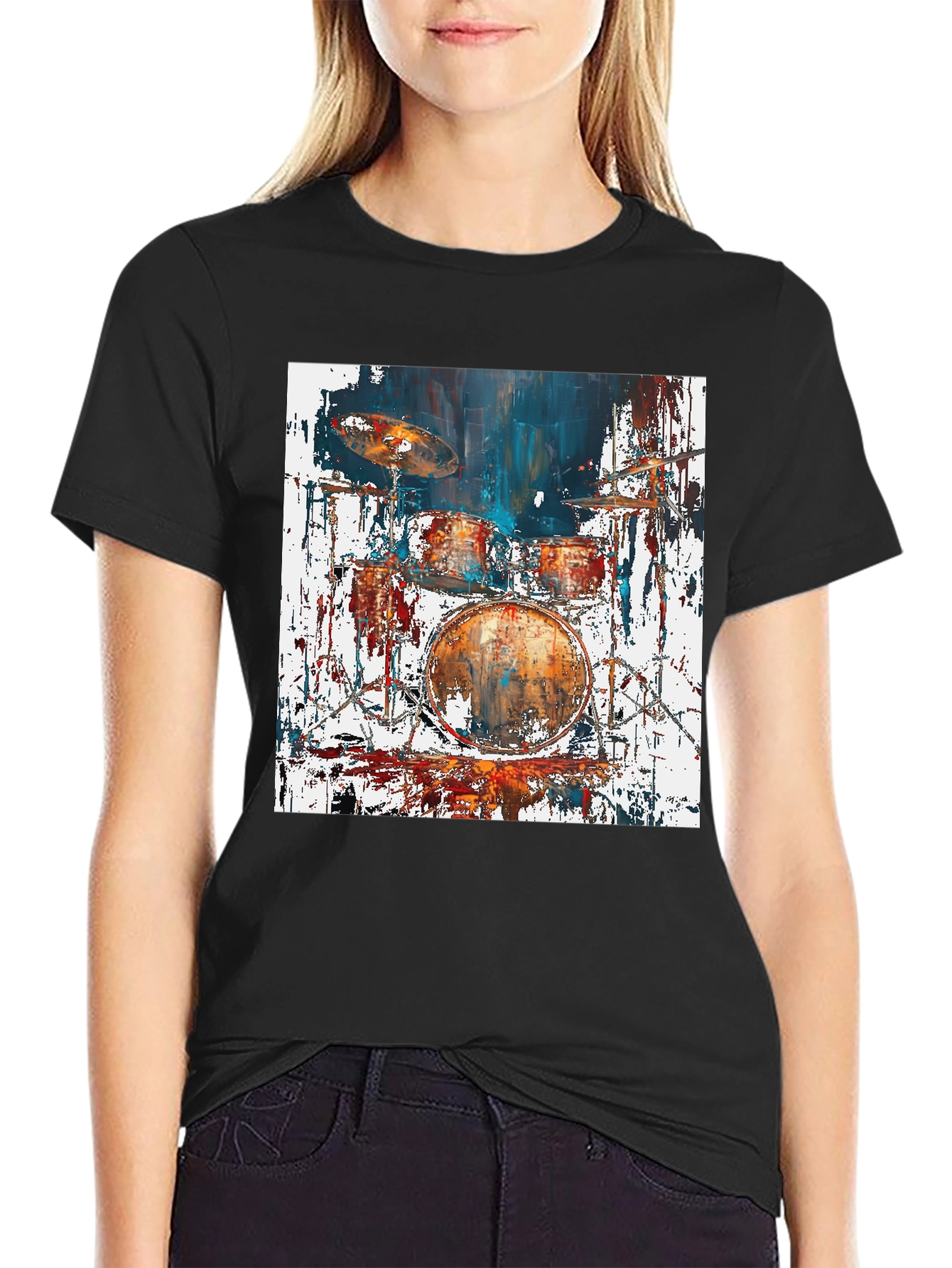 Abstract Drum Set Graphic Tee