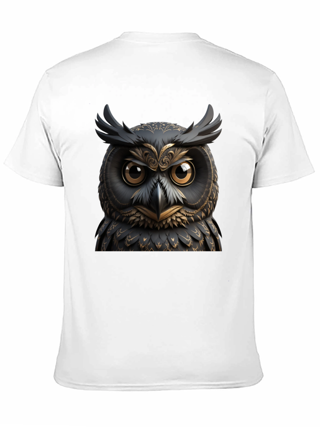 Black Owl Graphic Tee - Unique Animal Design