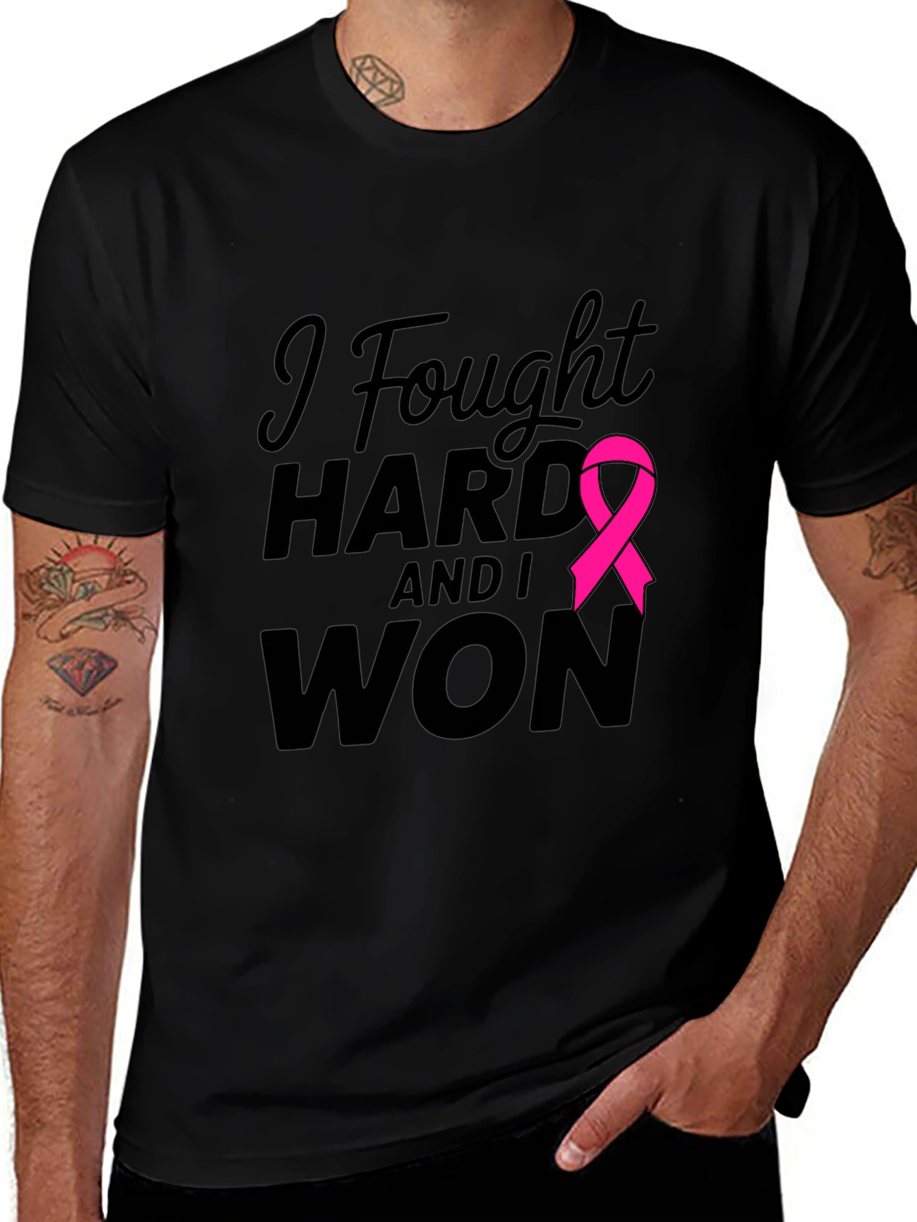 I Fought Hard & Won T-Shirt Breast Cancer Awareness