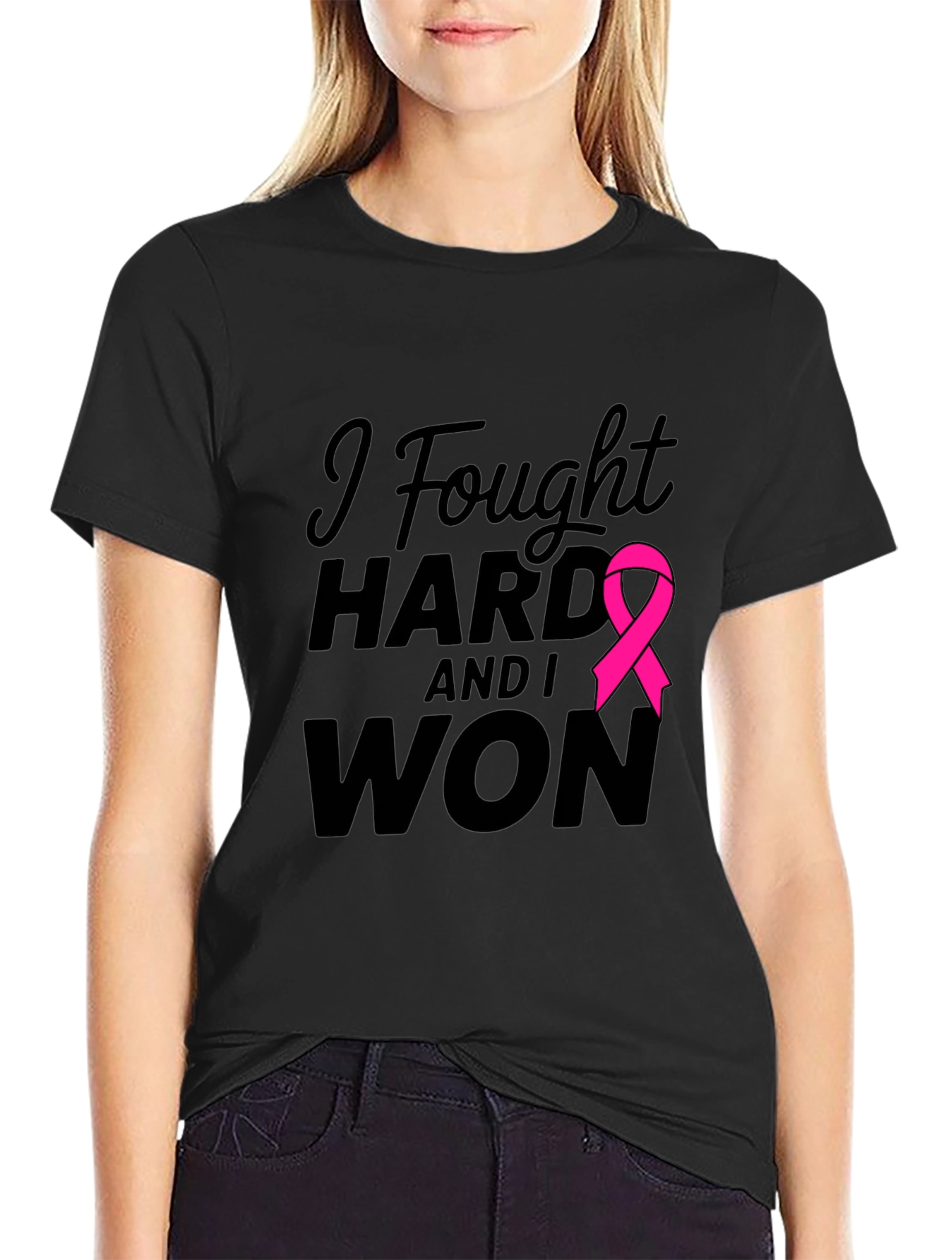 I Fought Hard & Won T-Shirt Breast Cancer Awareness