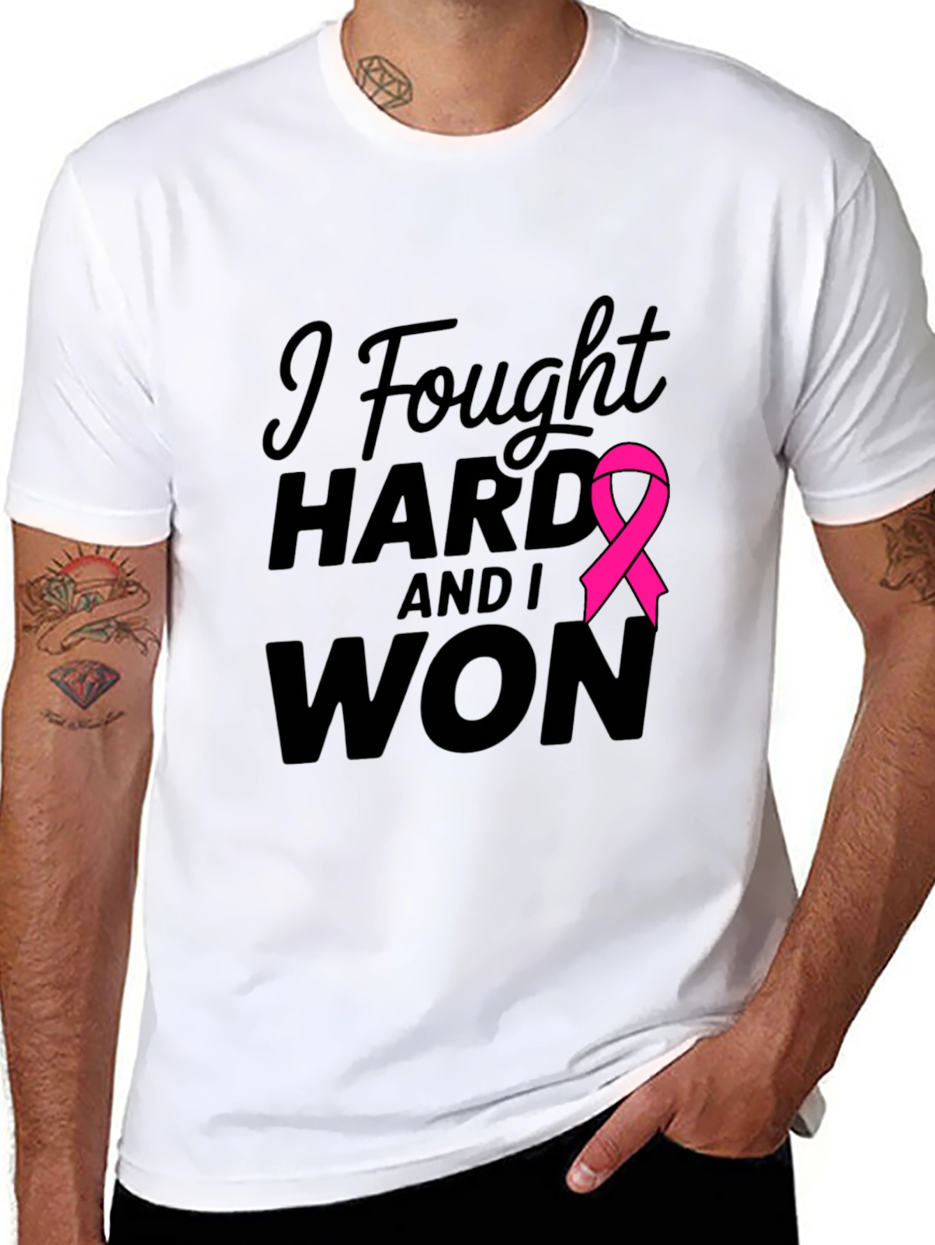 I Fought Hard & Won T-Shirt Breast Cancer Awareness