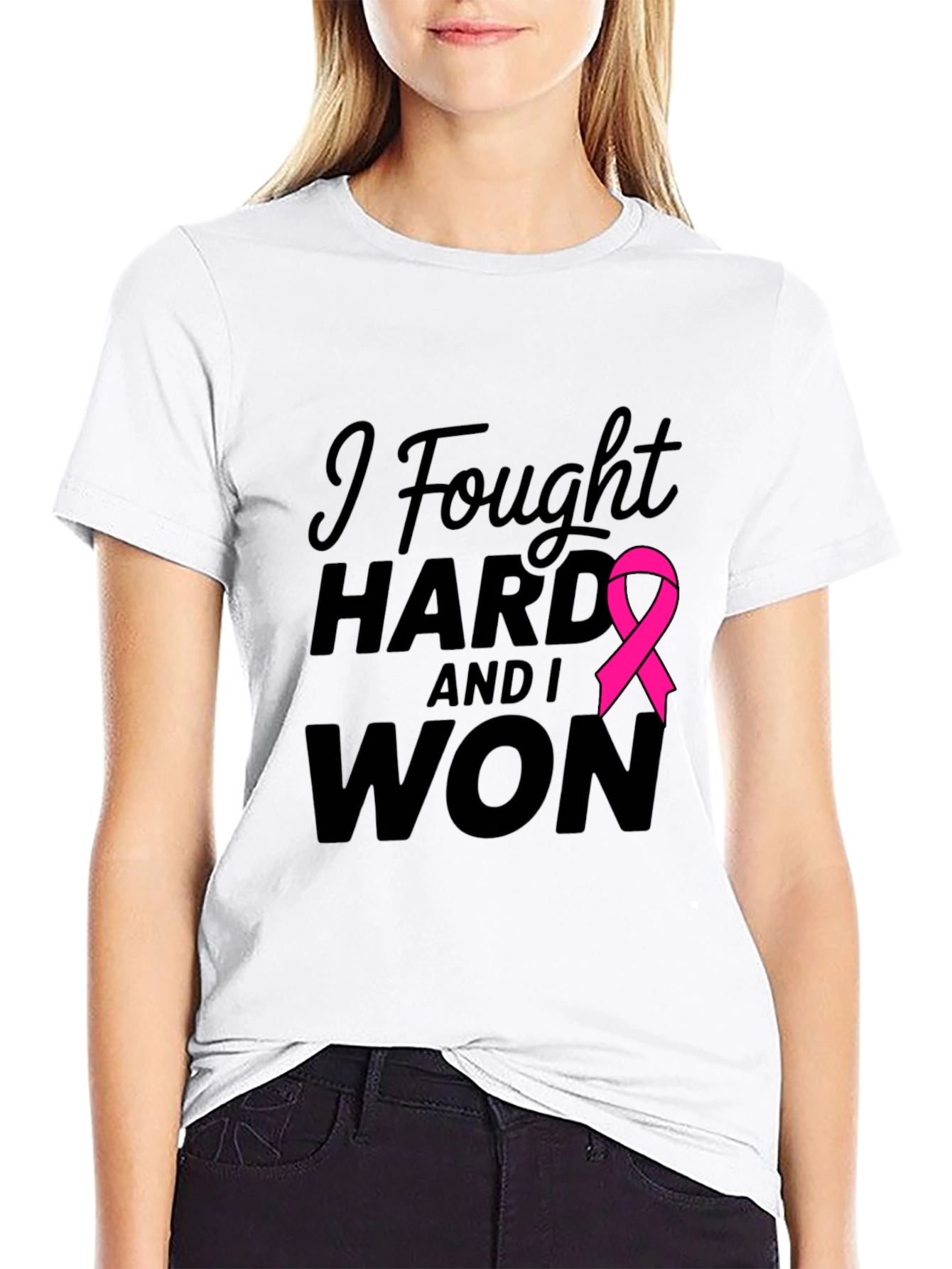 I Fought Hard & Won T-Shirt Breast Cancer Awareness