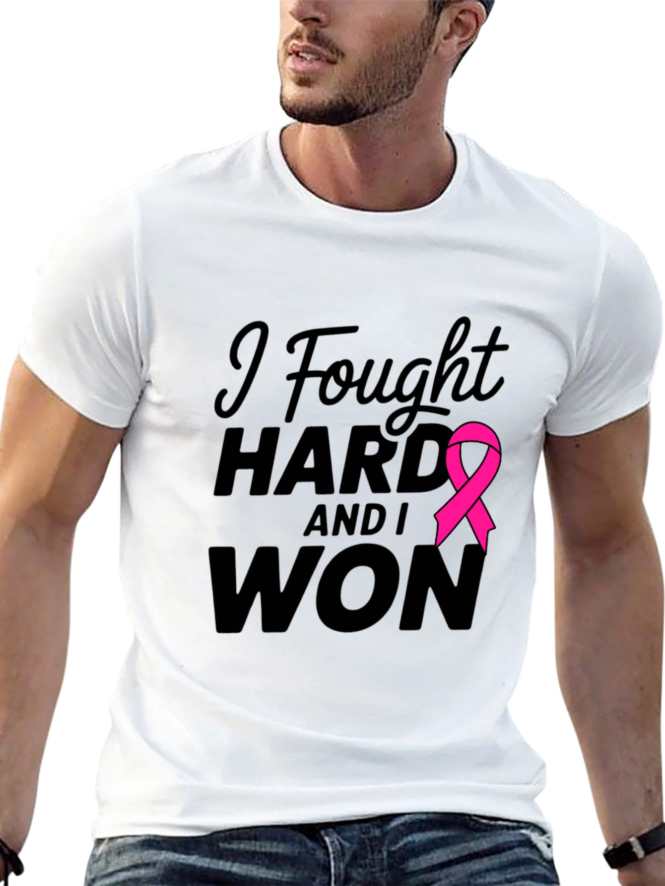 I Fought Hard & Won T-Shirt Breast Cancer Awareness