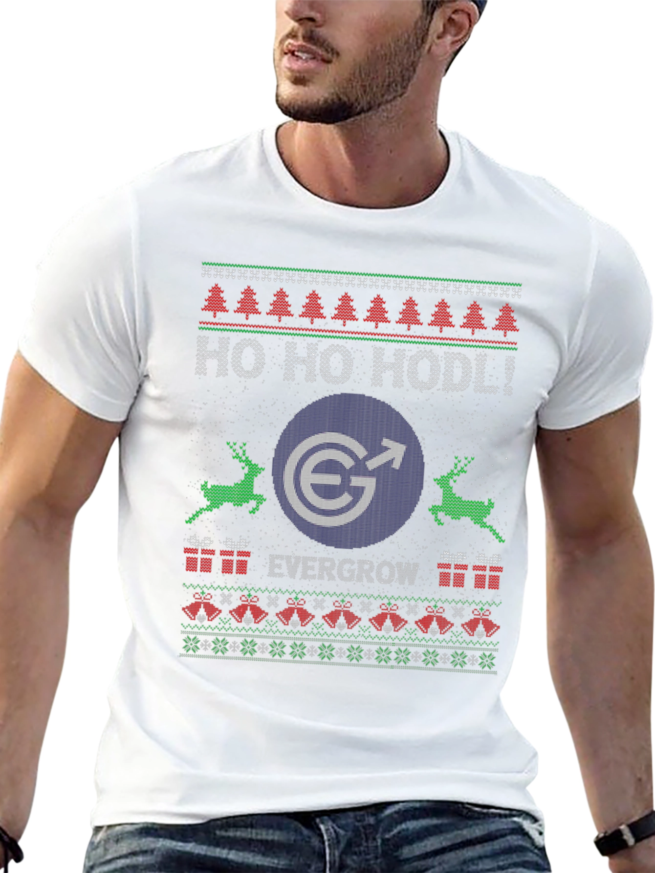 Evergrow Coin HODL Ugly Christmas Sweater T-Shirt