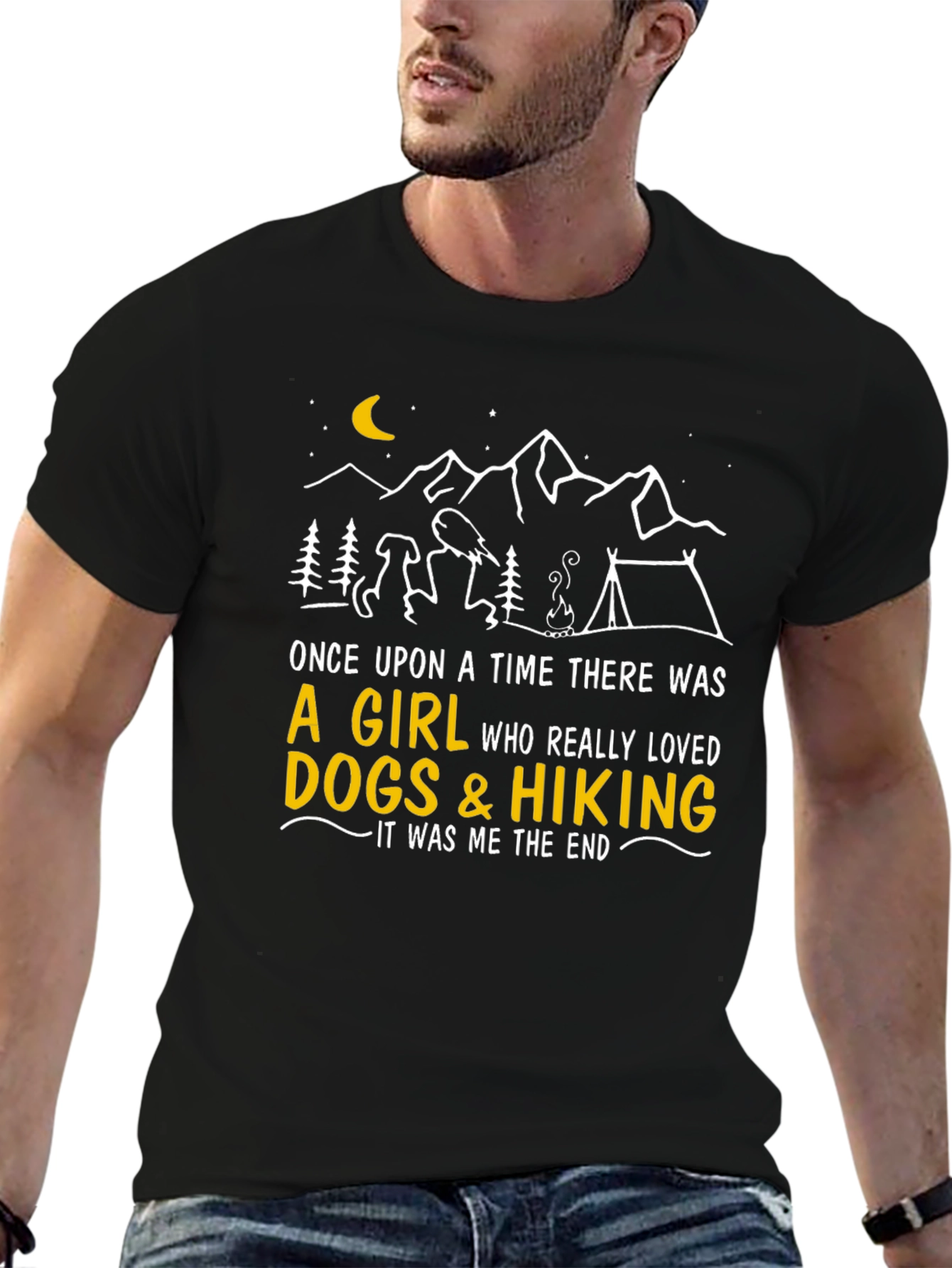 Dog & Hiking Lover Graphic Tee