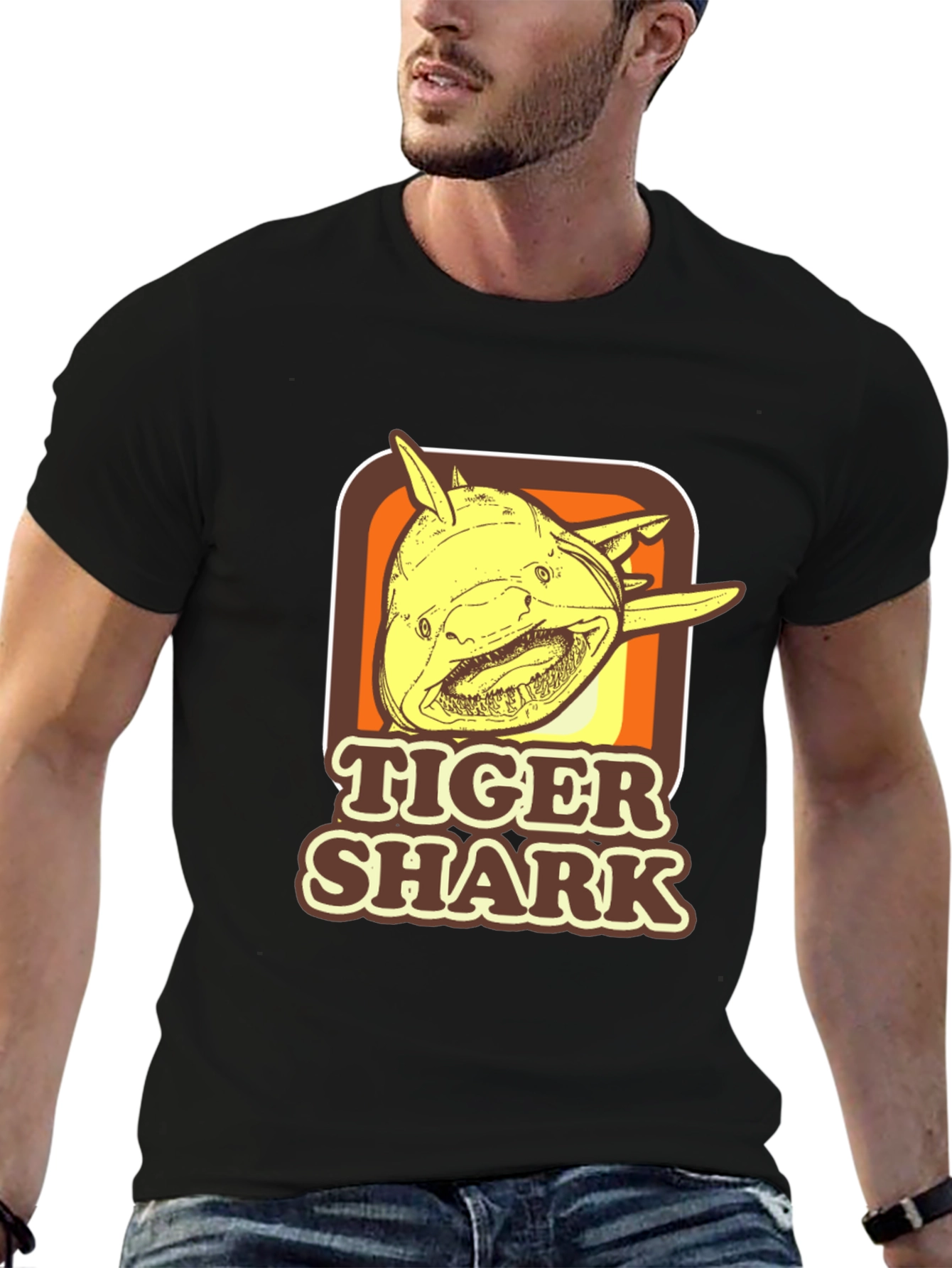 Tiger Shark Retro Graphic T-Shirt
