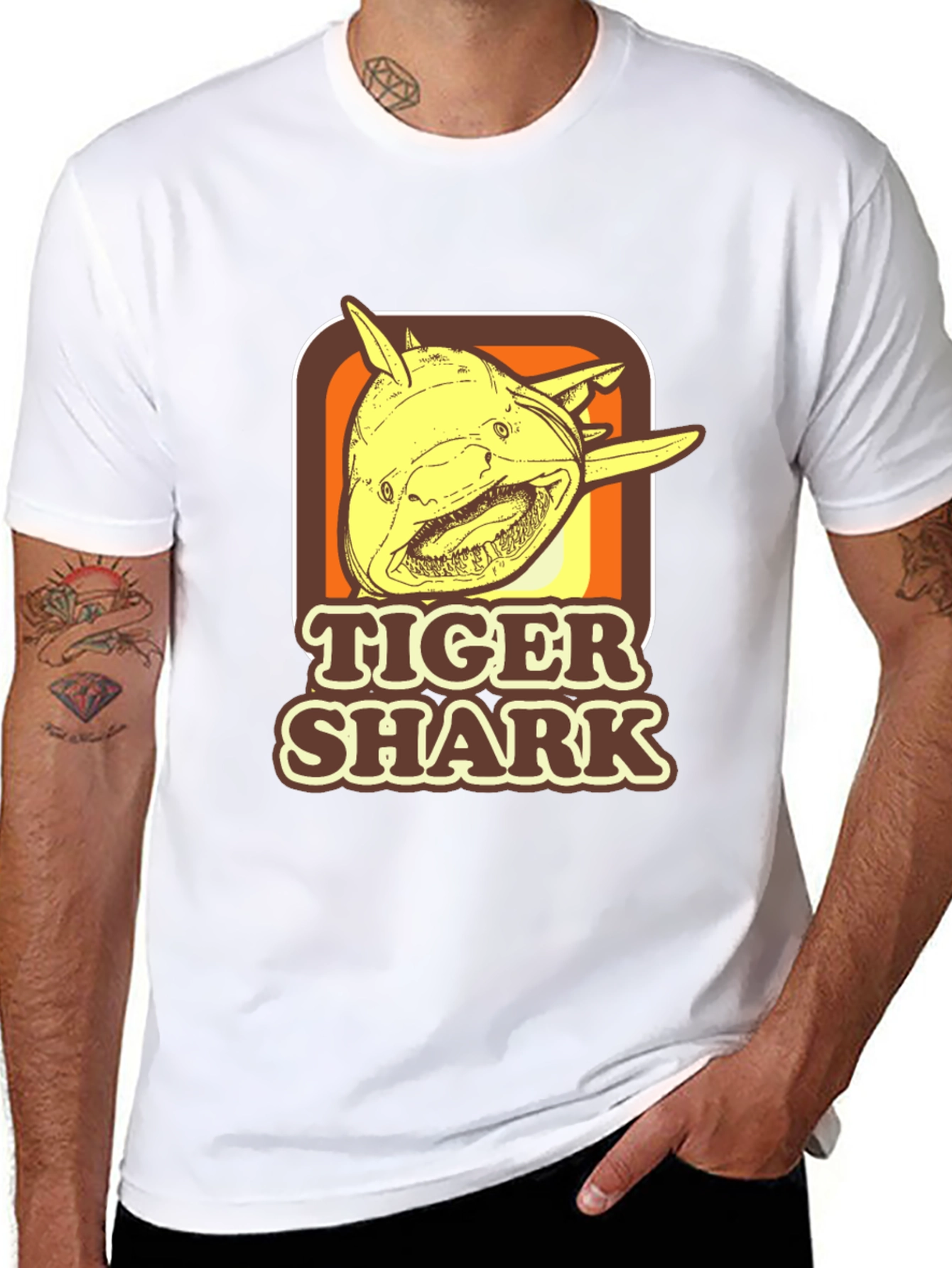 Tiger Shark Retro Graphic T-Shirt